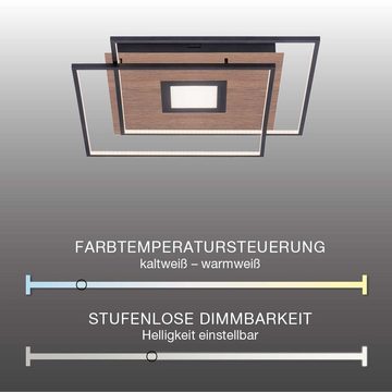 Paul Neuhaus Smarte LED-Leuchte LED Deckenlampe Q-AMIRA, Smart Home, CCT-Farbtemperaturregelung, Dimmfunktion, Memoryfunktion, mit Leuchtmittel, CCT Lichtfarbwechsel, dimmbar Fernbedienung, APP