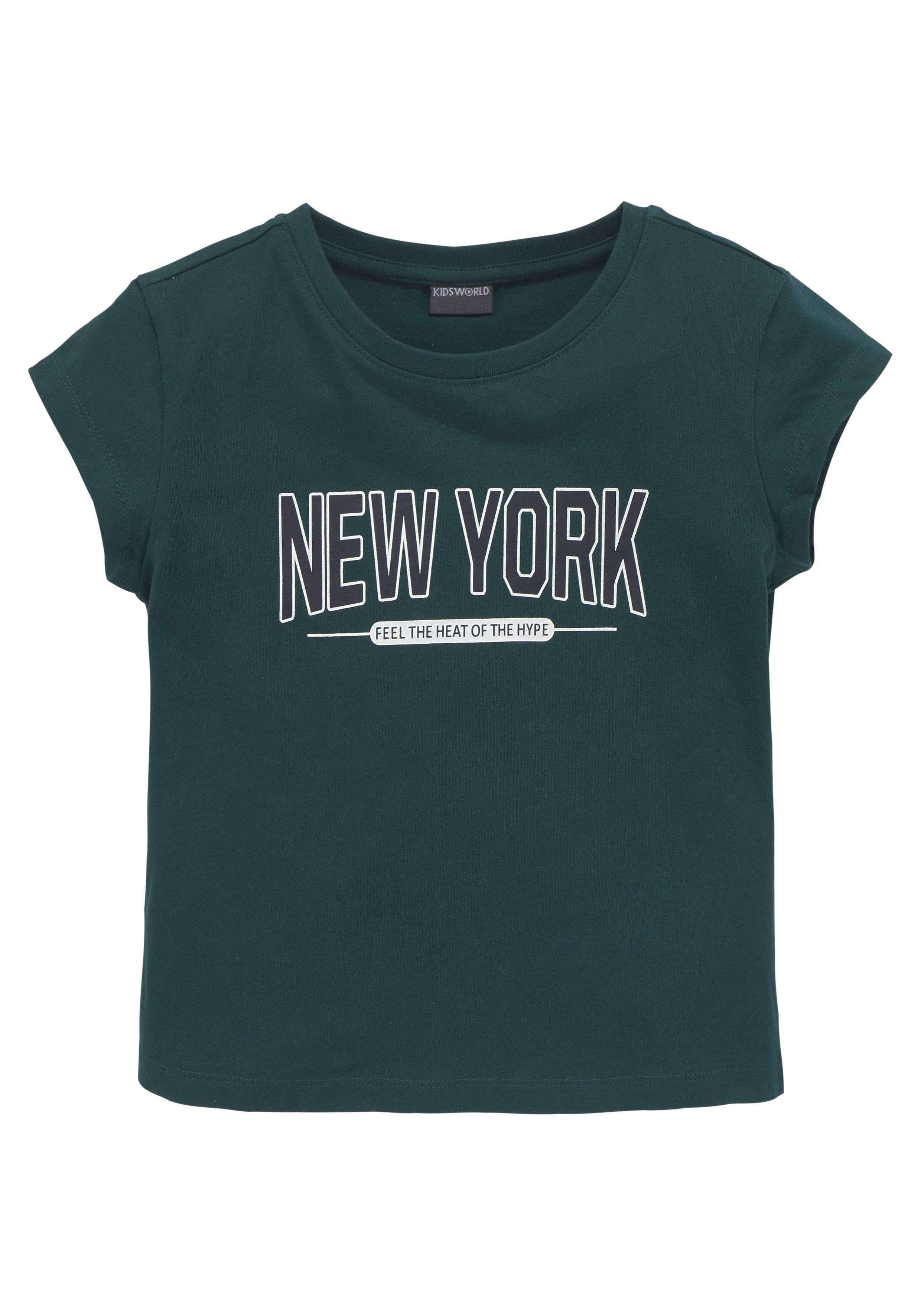KIDSWORLD T-Shirt New York - Print Kurzarm, gerade Passform, mit stylischem Druck