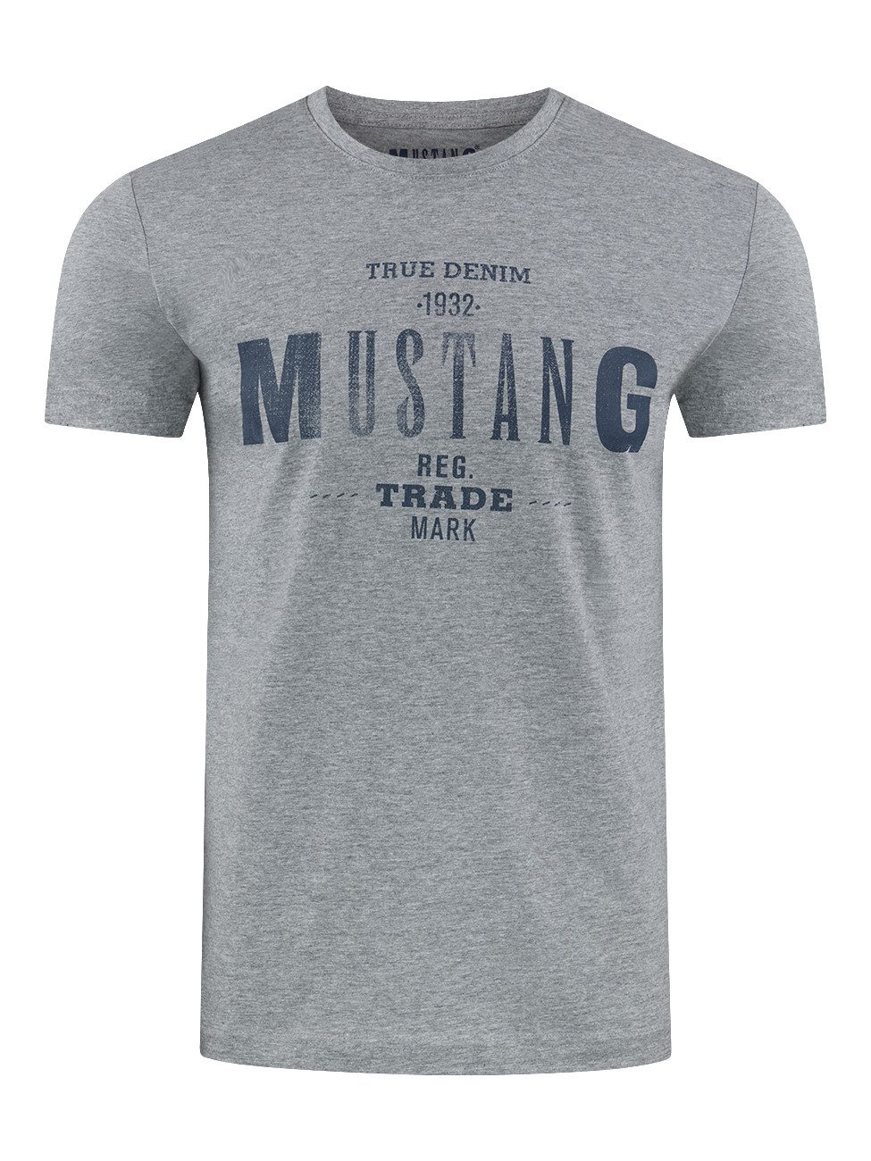 MUSTANG T-Shirt Herren Printshirt Regular Fit (1-tlg) Kurzarm Tee Shirt mit günstig online kaufen