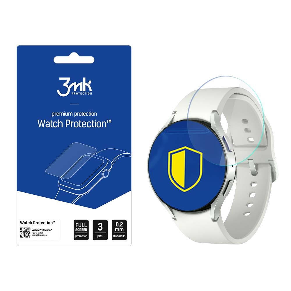 3MK Displayschutz Schutzfolie Bildschirmschutz Watch Spar-Set, 3-tlg., 0, 2 mm dünn flexibel, Full-Screen-Schutz, 0,2 mm dünn, 3 Stück