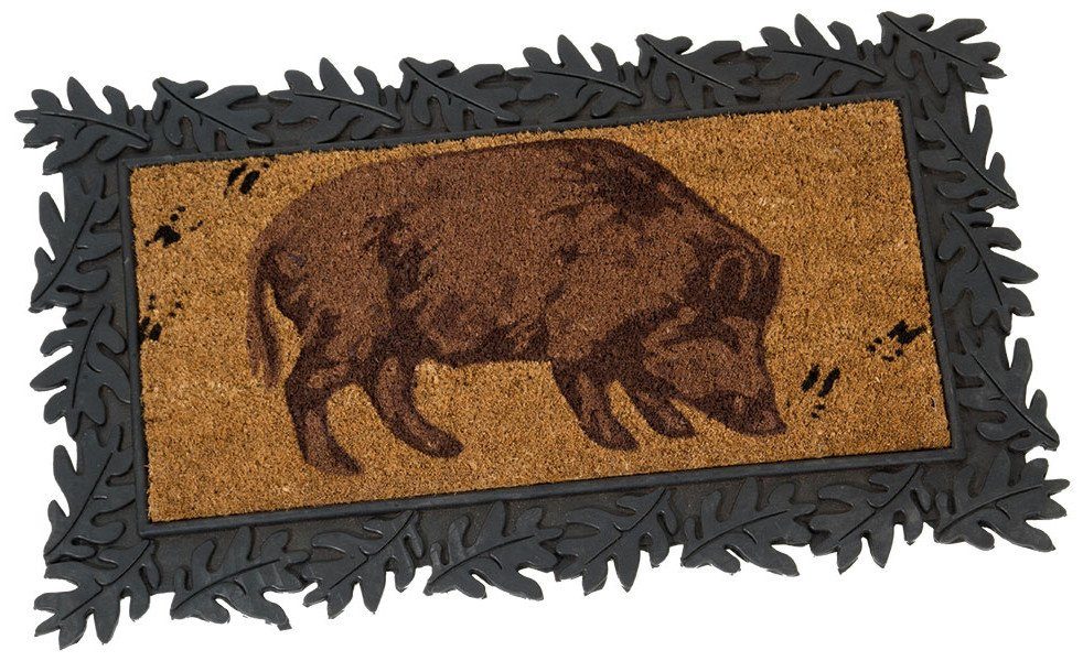 La Chasse® Geldbörse Fußmatte "Keiler" Wildschwein Fußabstreifer Geschenk von Oefele Jagd