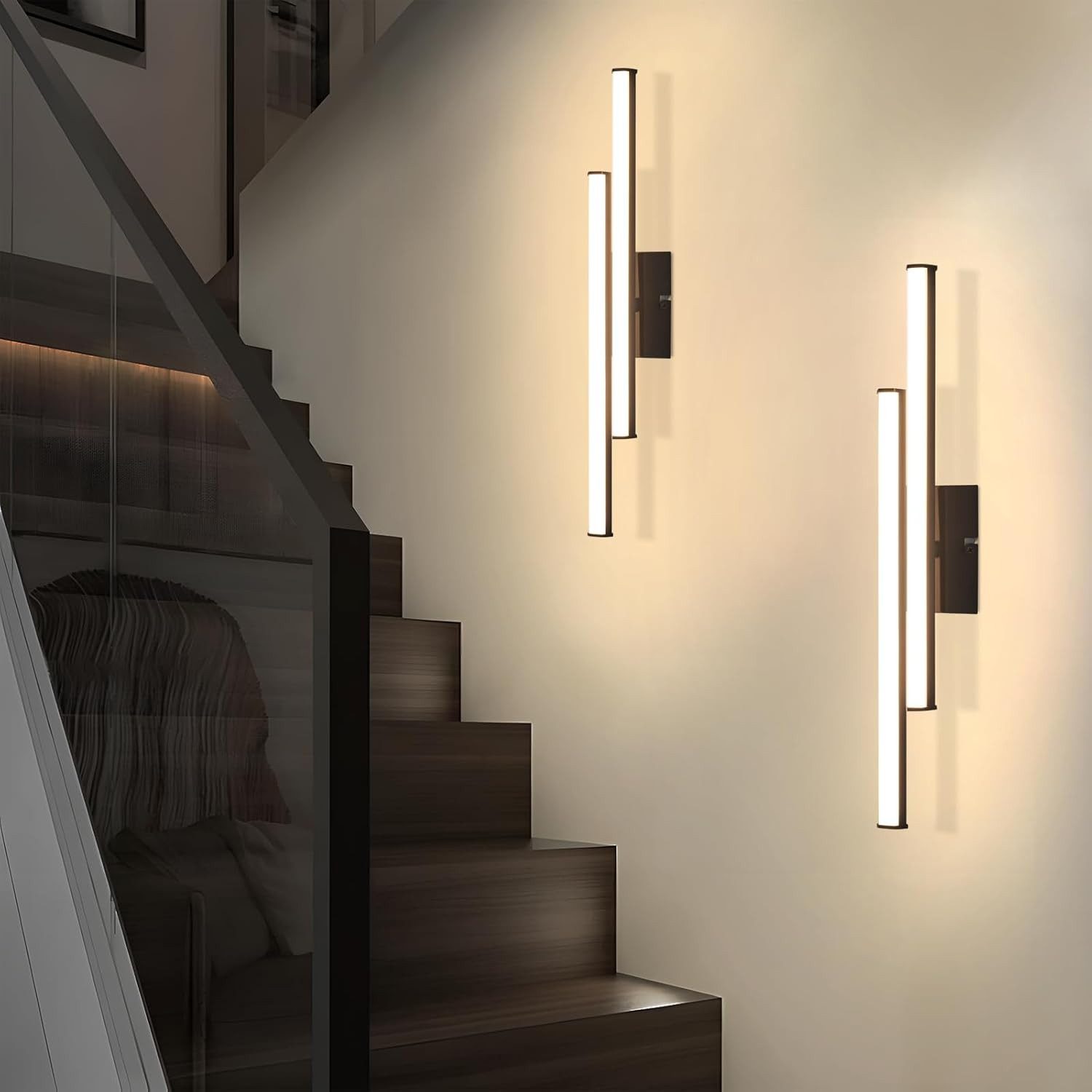 Nettlife LED Wandleuchte Innen Schwarz Modern 6W/7W 3000K Flur Wandbeleucht günstig online kaufen