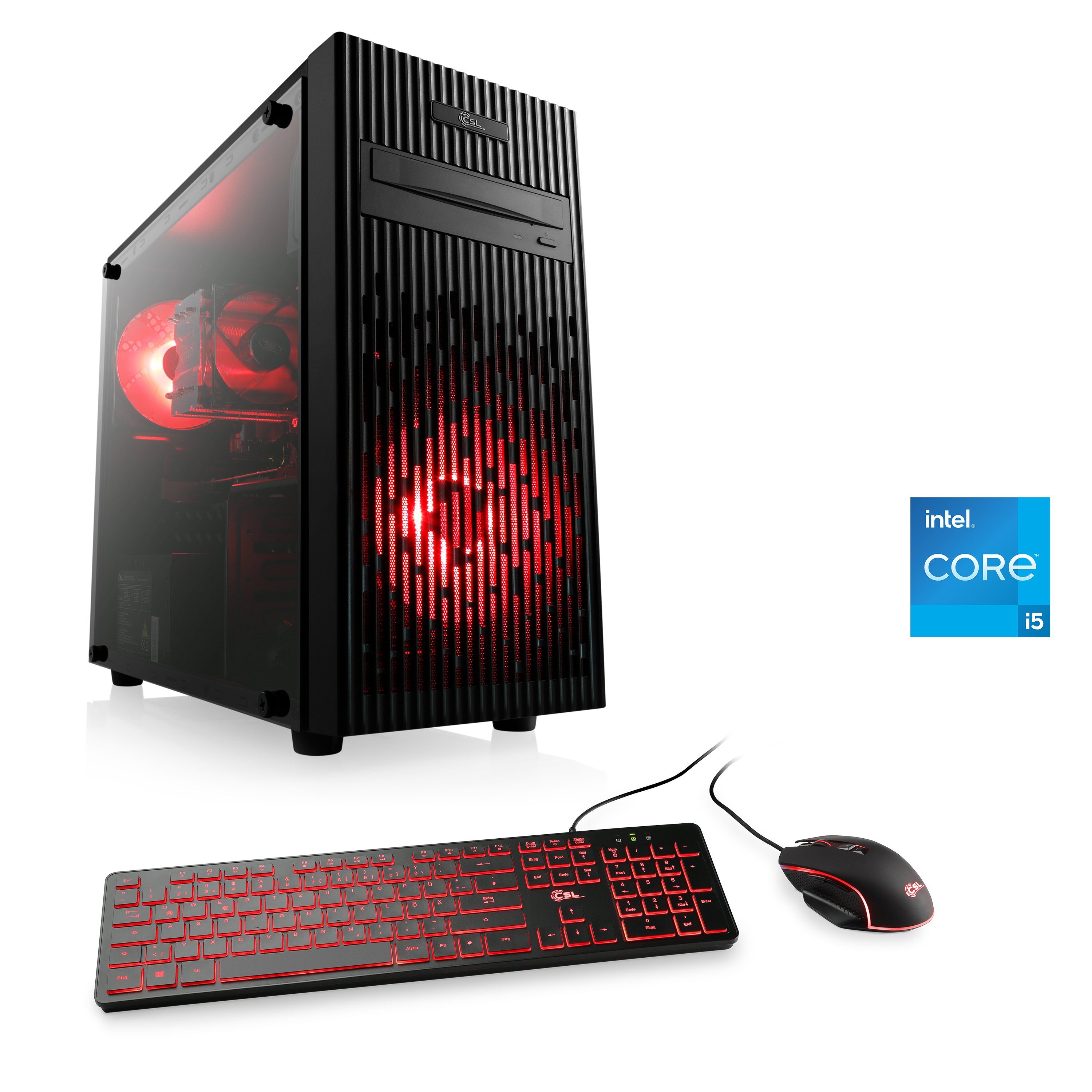 CSL Speed V25353 Gaming-PC (Intel® Core i5 11400F, GeForce GTX 1650, 32 GB RAM, 1000 GB SSD, Luftkühlung)