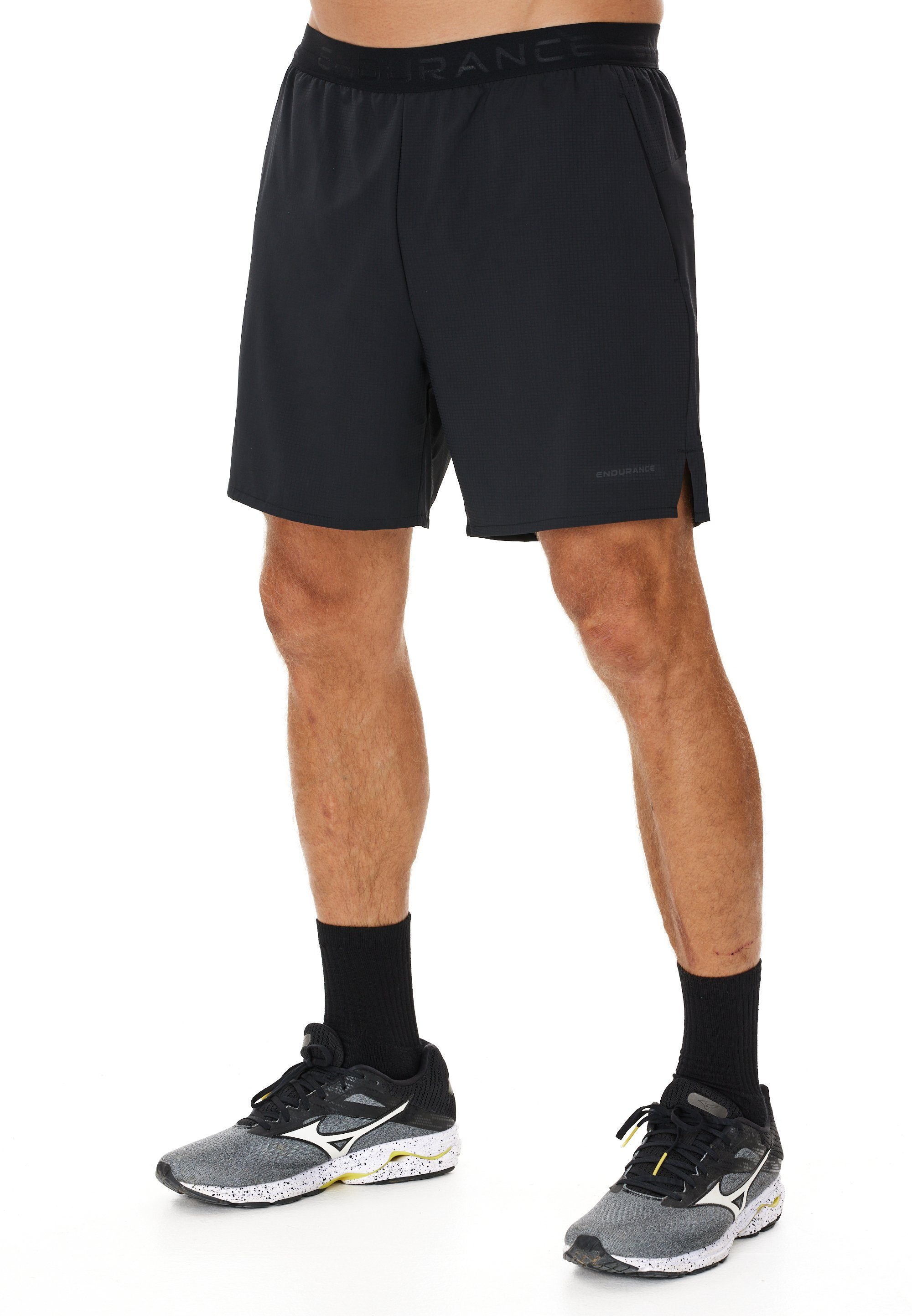 schwarz ENDURANCE Tights Air mit integrierter Shorts