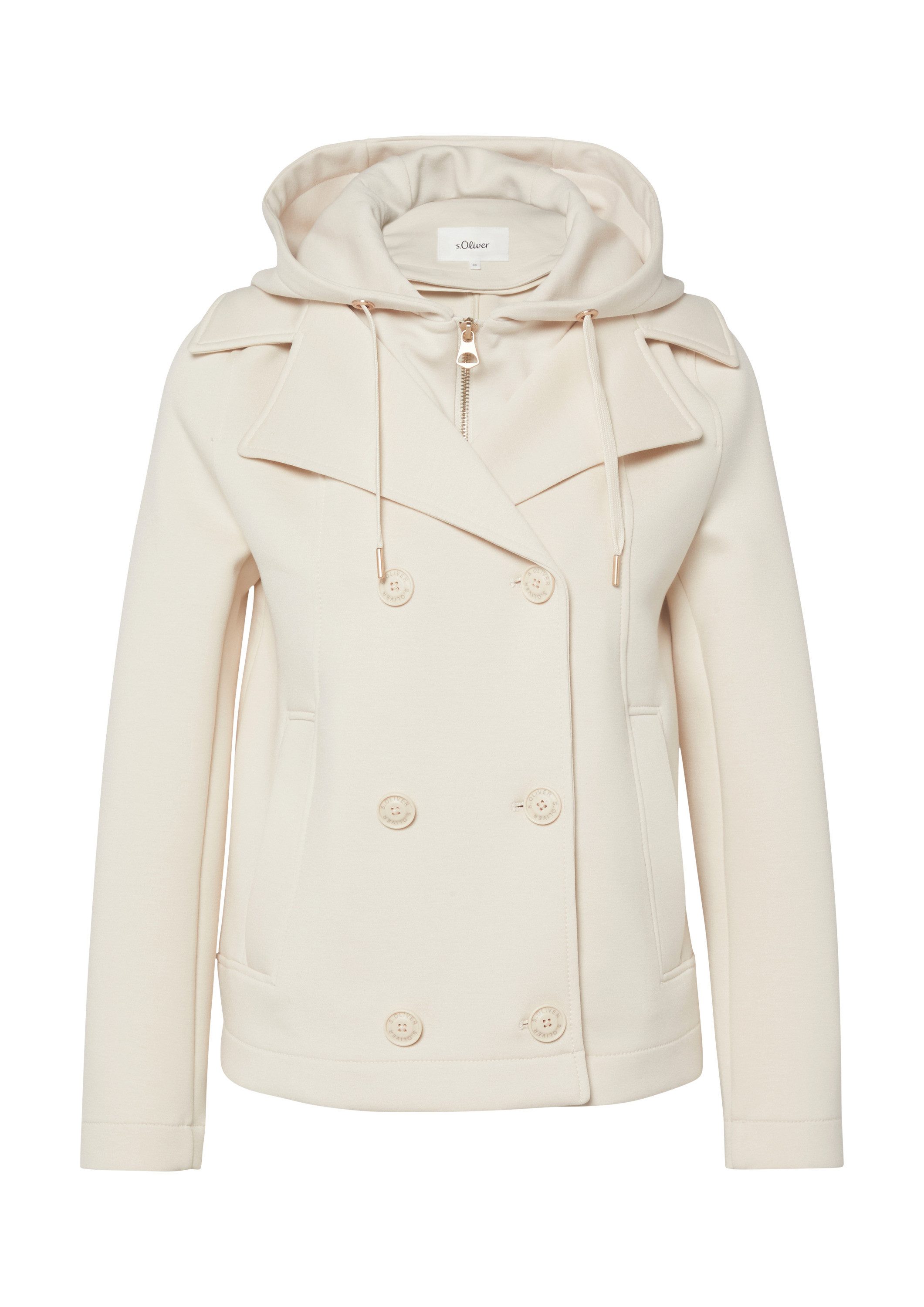 s.Oliver Funktionsjacke Outdoor-Jacke Cabanjacke aus Scuba mit herausnehmbarem Einsatz