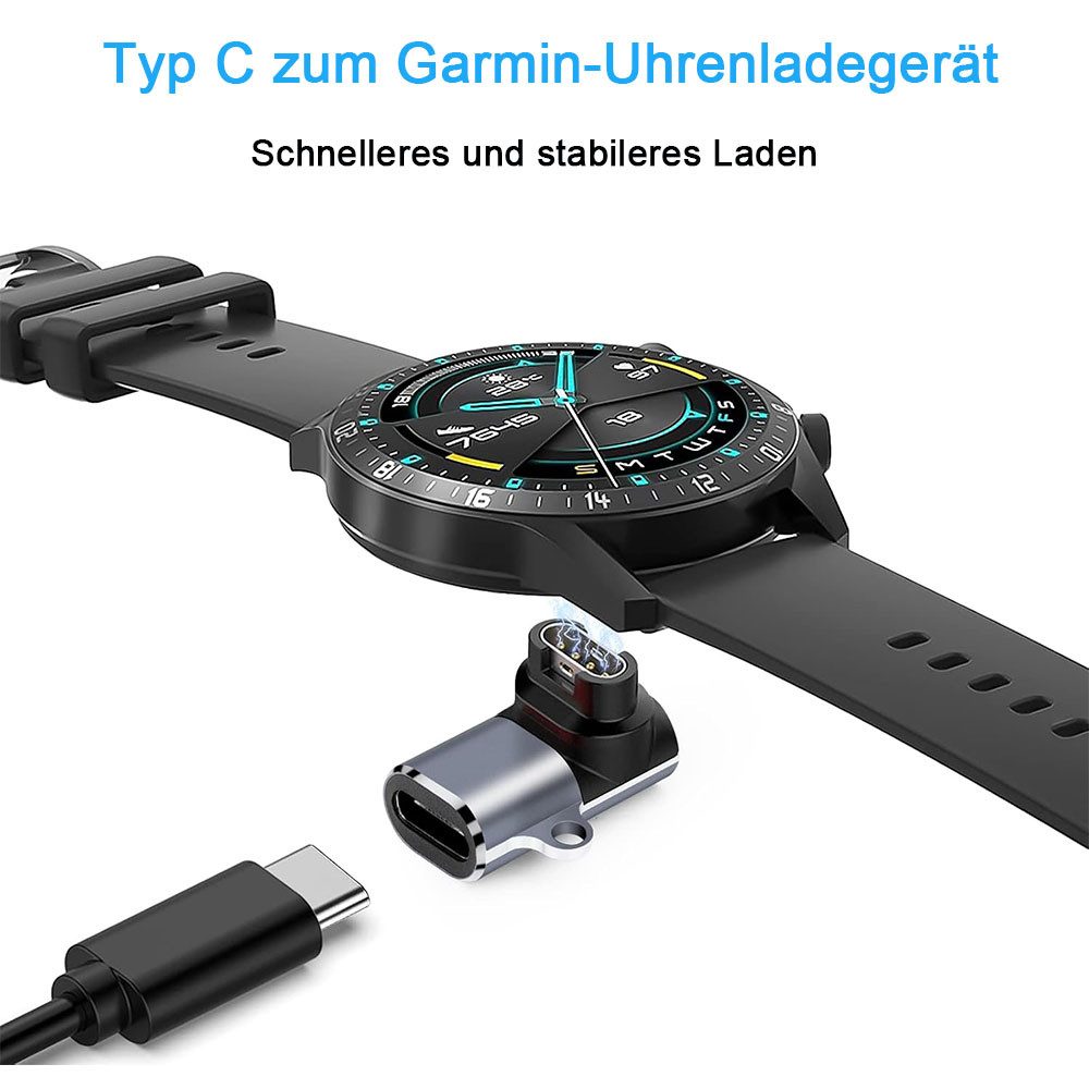 TUWENA Ladeanschluss mit Staub Stecker Kompatibel mit Garmin USB-Ladegerät (2-tlg) – Bild 4 von 5