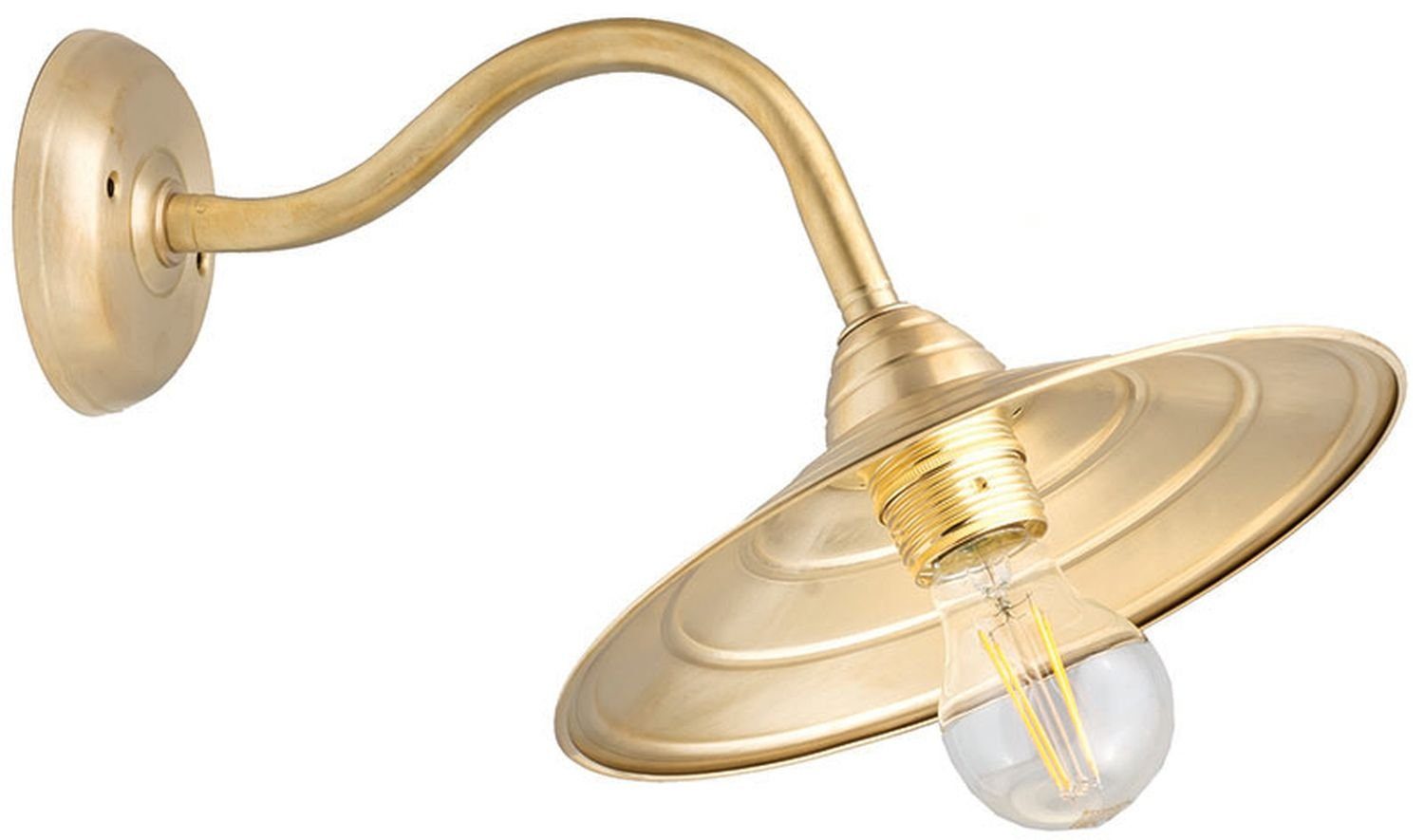 Wandleuchte Messinglampe ohne Licht-Erlebnisse Leuchtmittel, Wandlampe Premium E27 ANGELOS, E27