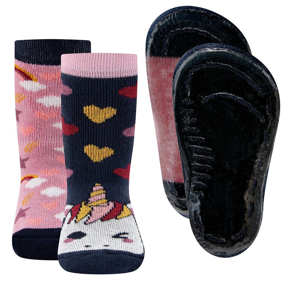 Ewers ABS-Socken Stoppersocken 2er Pack Einhorn (2-Paar)
