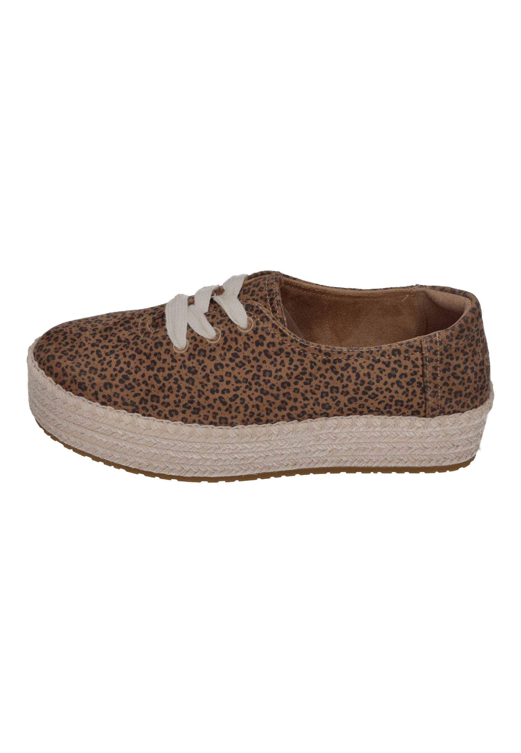 TOMS VALENCIA LACE UP Espadrille toffee leopard print