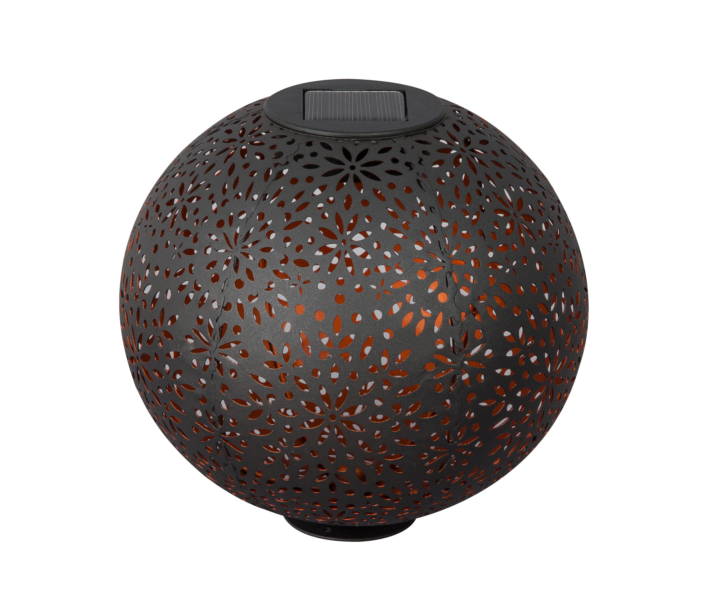 Dehner LED Solarleuchte Dehner Solar-Kugel Lemba, Warmweiß, Dämmerungssensor, Solar