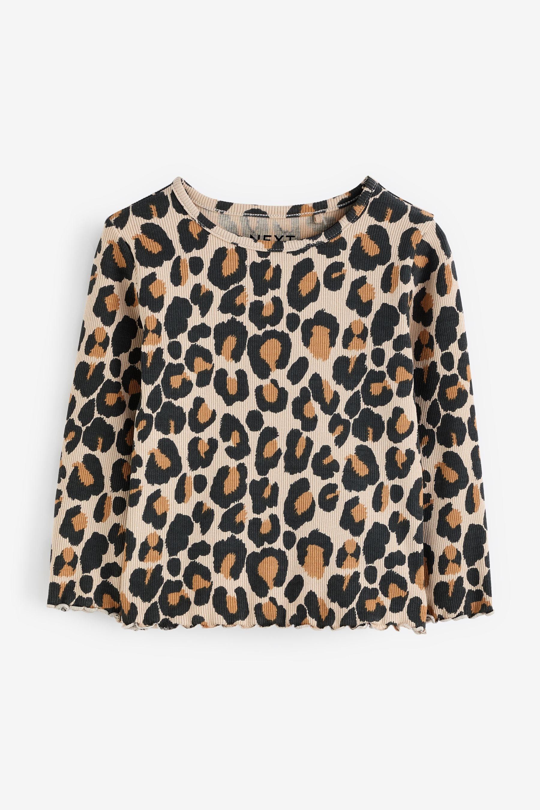 Langarmshirt Langärmeliges Feinripp-Shirt