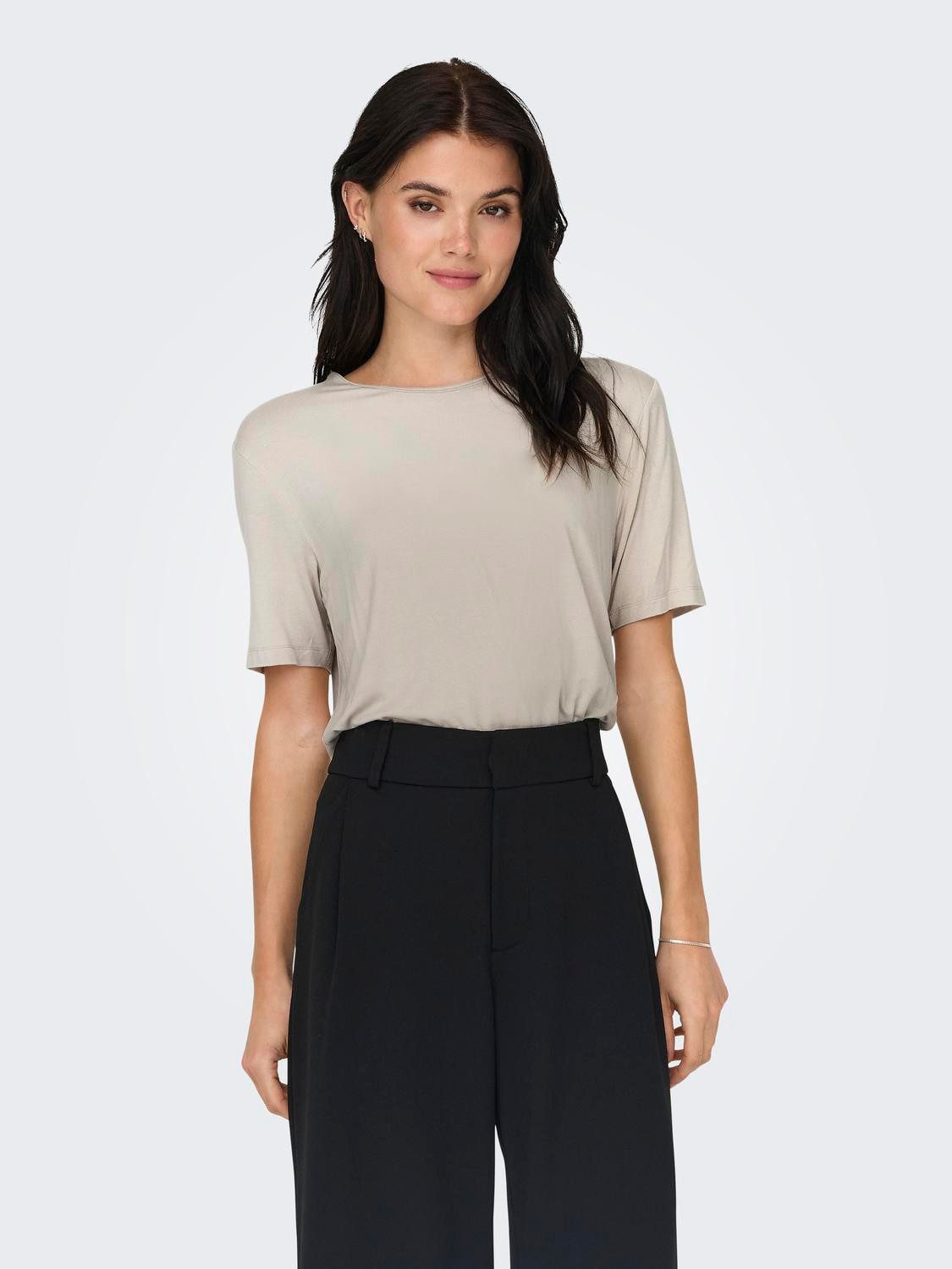 JACQUELINE de YONG T-Shirt 2er-Set Weich Regular Fit Rundhals für (2-tlg) JDYMILA S/S O-NECK TOP JRS