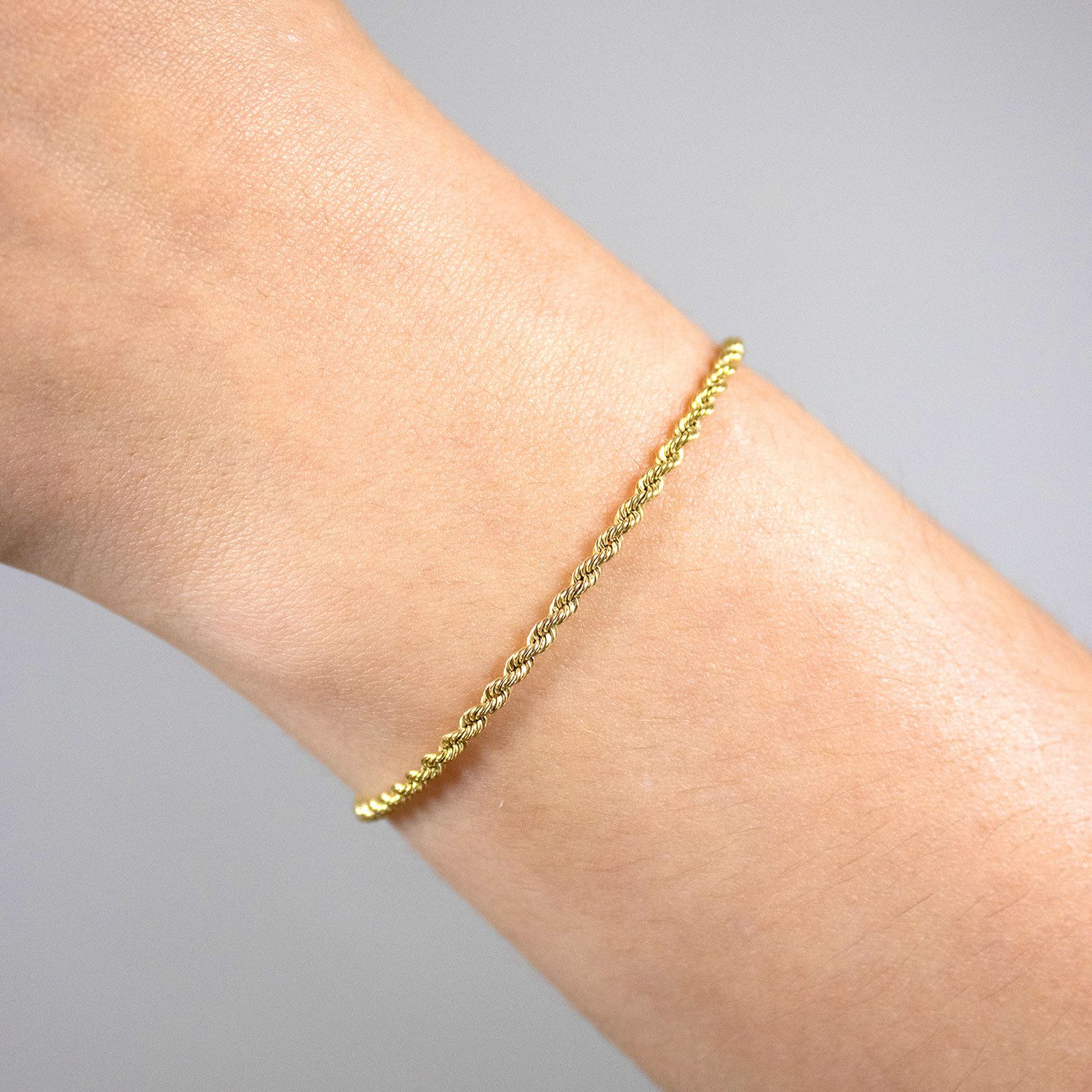 HOPLO Goldarmband Goldarmband Kordelkette hohl 2,2 mm Armkette 19 cm - 333- günstig online kaufen