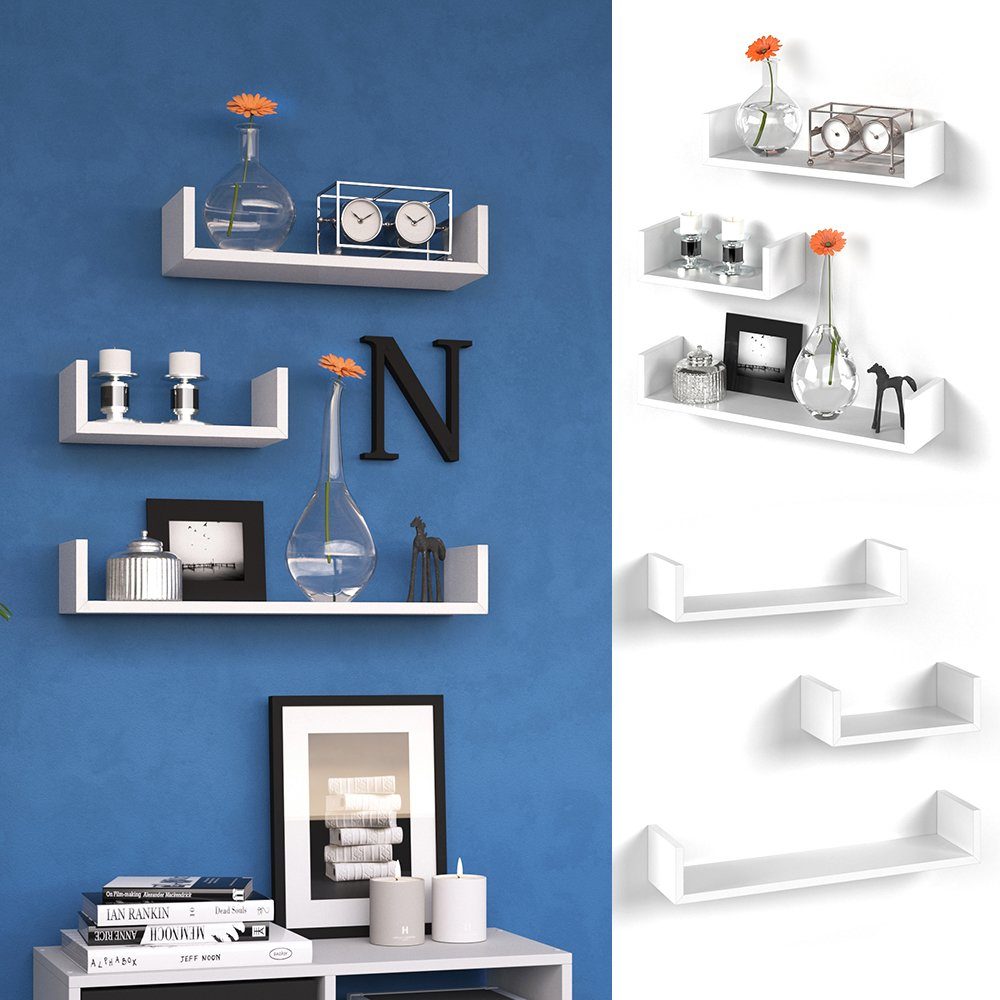 Vicco Bücherregal, Weiß, 60 x 10 günstig online kaufen