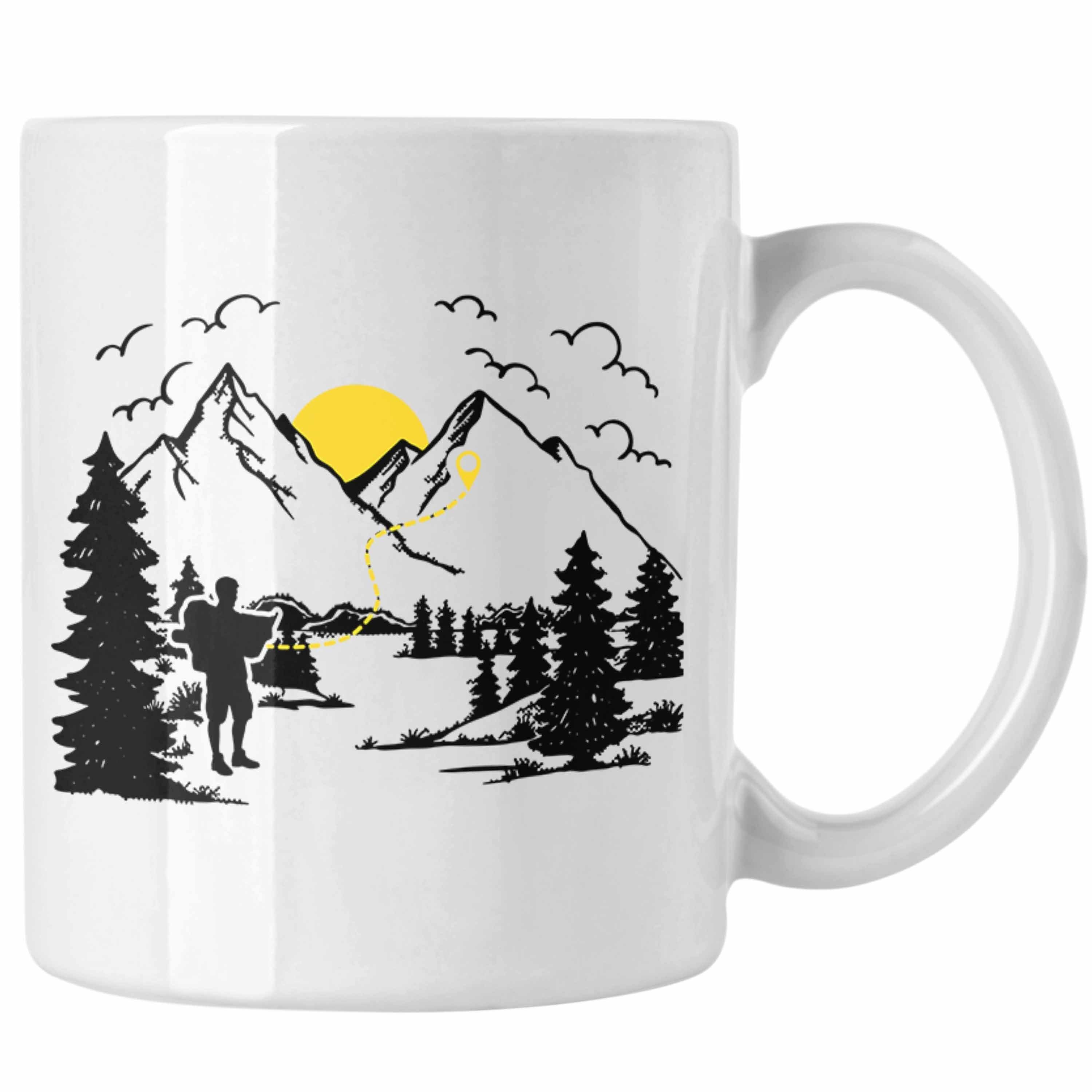 Trendation Tasse Trendation Geocacher Geburtstag GPS-Schnitzeljag Geocaching Weiss Geschenkidee Tasse Pfadfinder - Geschenk