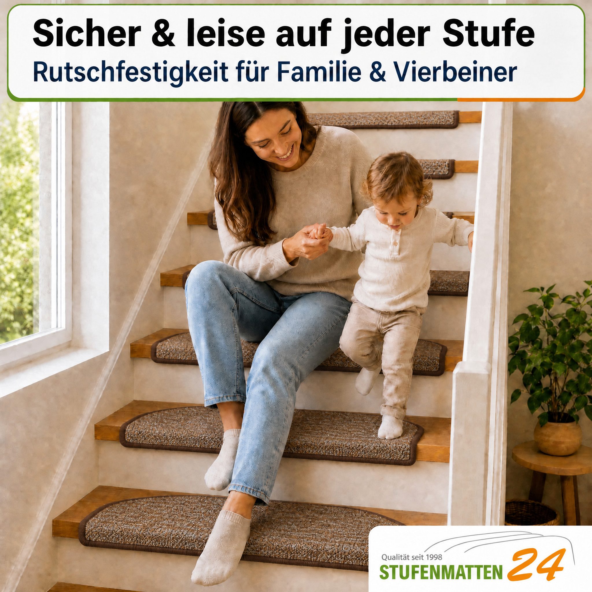 Metzker® Stufenmatte Stufenmatten Rambo New Halbrund Einzeln und SparSet´s, halbrund, Höhe: 5 mm, 15 Stück im Set - Braun – Bild 2 von 5