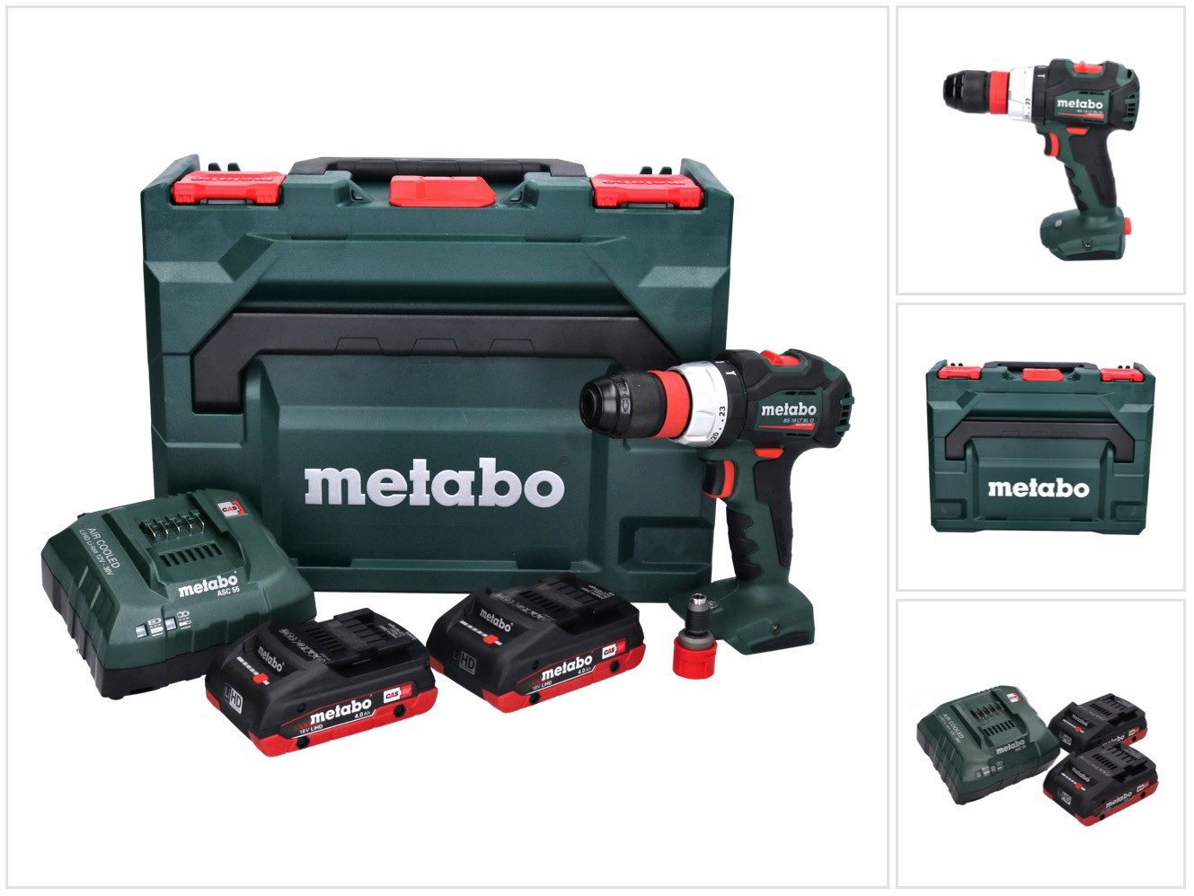 metabo Akku-Schrauber BS 18 LT BL Q Akku Bohrschrauber 18 V 75 Nm Brushless