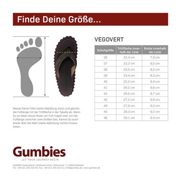 Gumbies Vegovert in Black T-Strap-Zehentrenner aus recycelten Materialien »in farbenfrohen Designs«