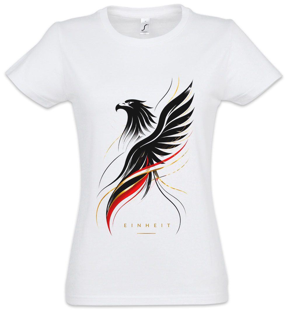 Print-Shirt Einheit Deutschland Damen T-Shirt Adler Elf Berlin Germany Mannschaft