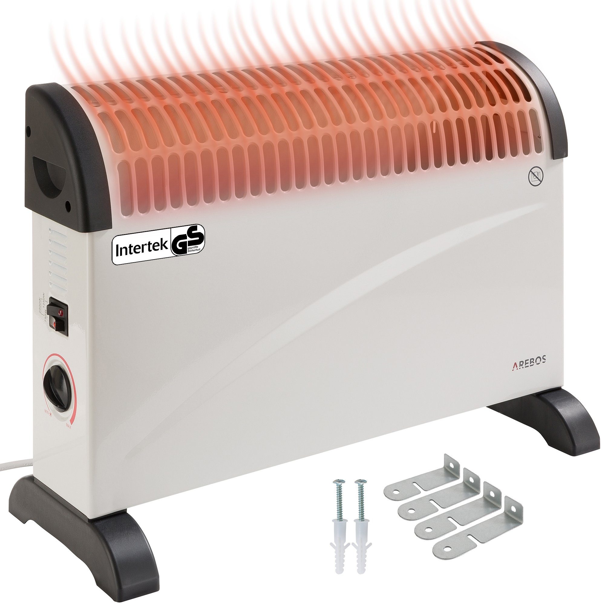 Arebos Konvektor 2000 Watt, Thermostat, FrostwächterFunktion, 2000 W