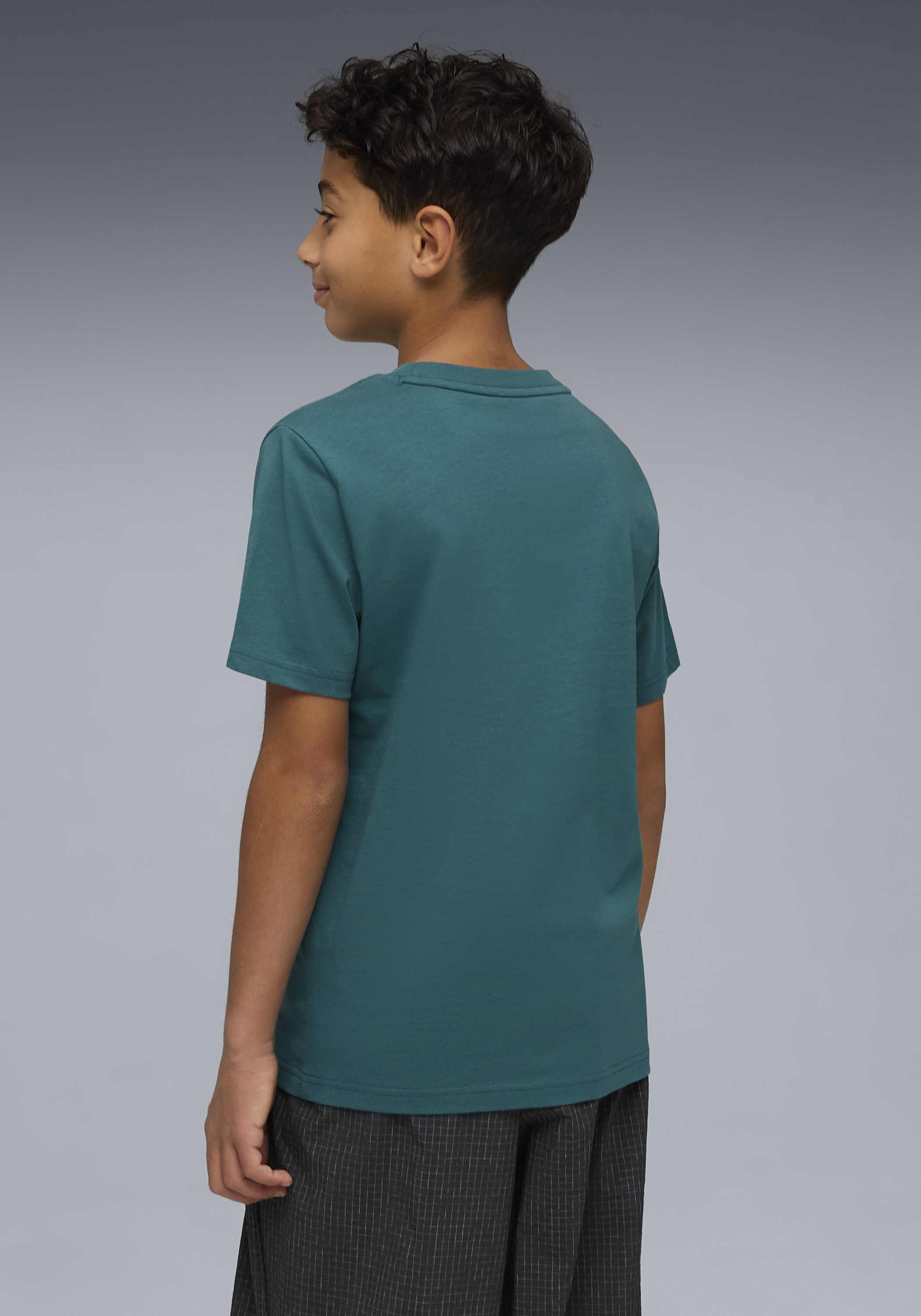 PUMA T-Shirt ESS 2 COLOR SMALL NO 1 LOGO TEE B mit Rundhalsausschnitt, Kurzarm, ohne Kapuze, mit gesticktem Logo