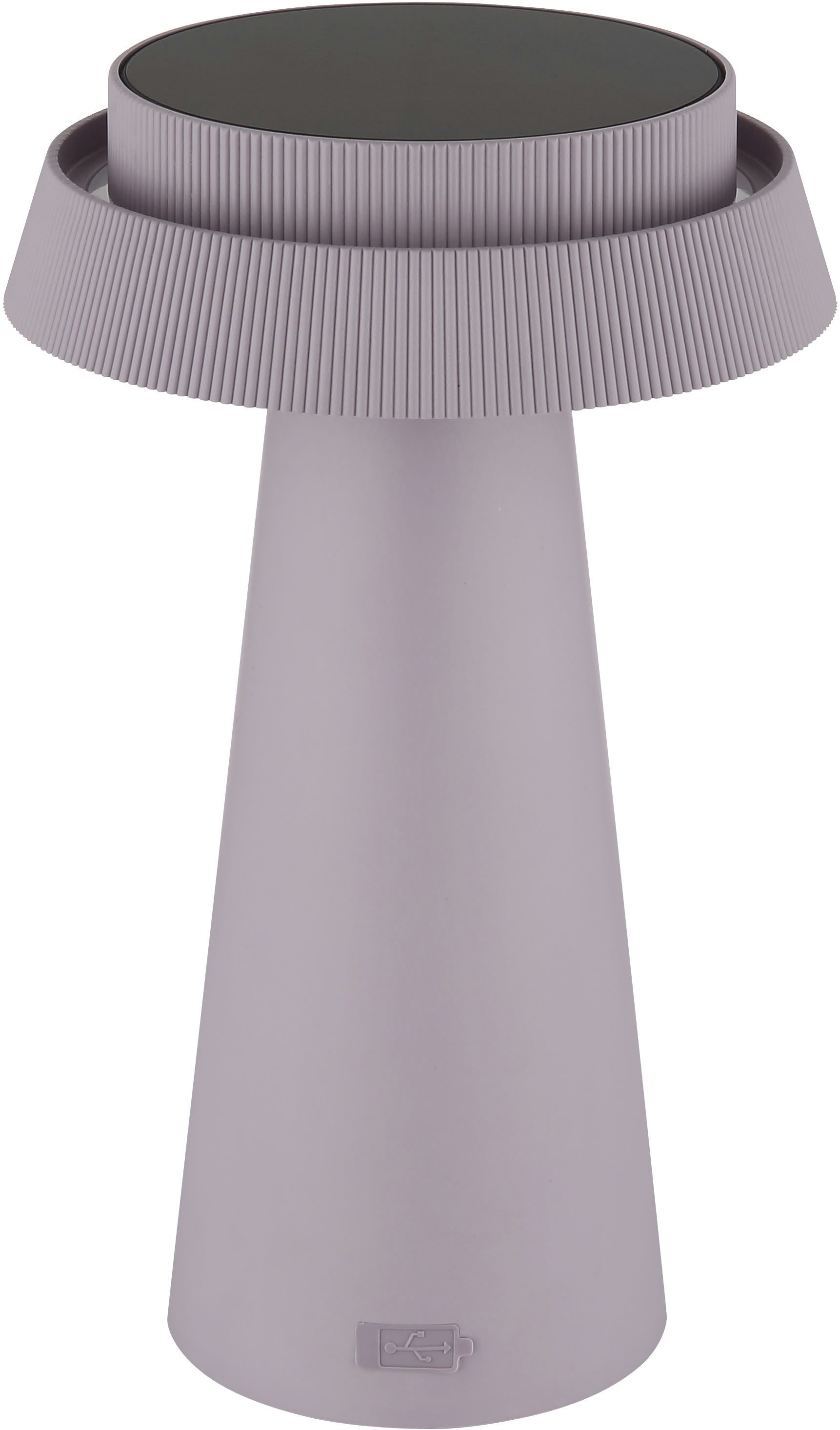 GLOBO LIGHTING LED Solarleuchte SOLARLEUCHTE KUNSTSTOFF PINK, 1XLED, Dimmfunktion, Memoryfunktion, mehrere Helligkeitsstufen, LED fest integriert, Solar/pink/Touchdimmer/IP54/kann mit USB-C Kabel geladen werden