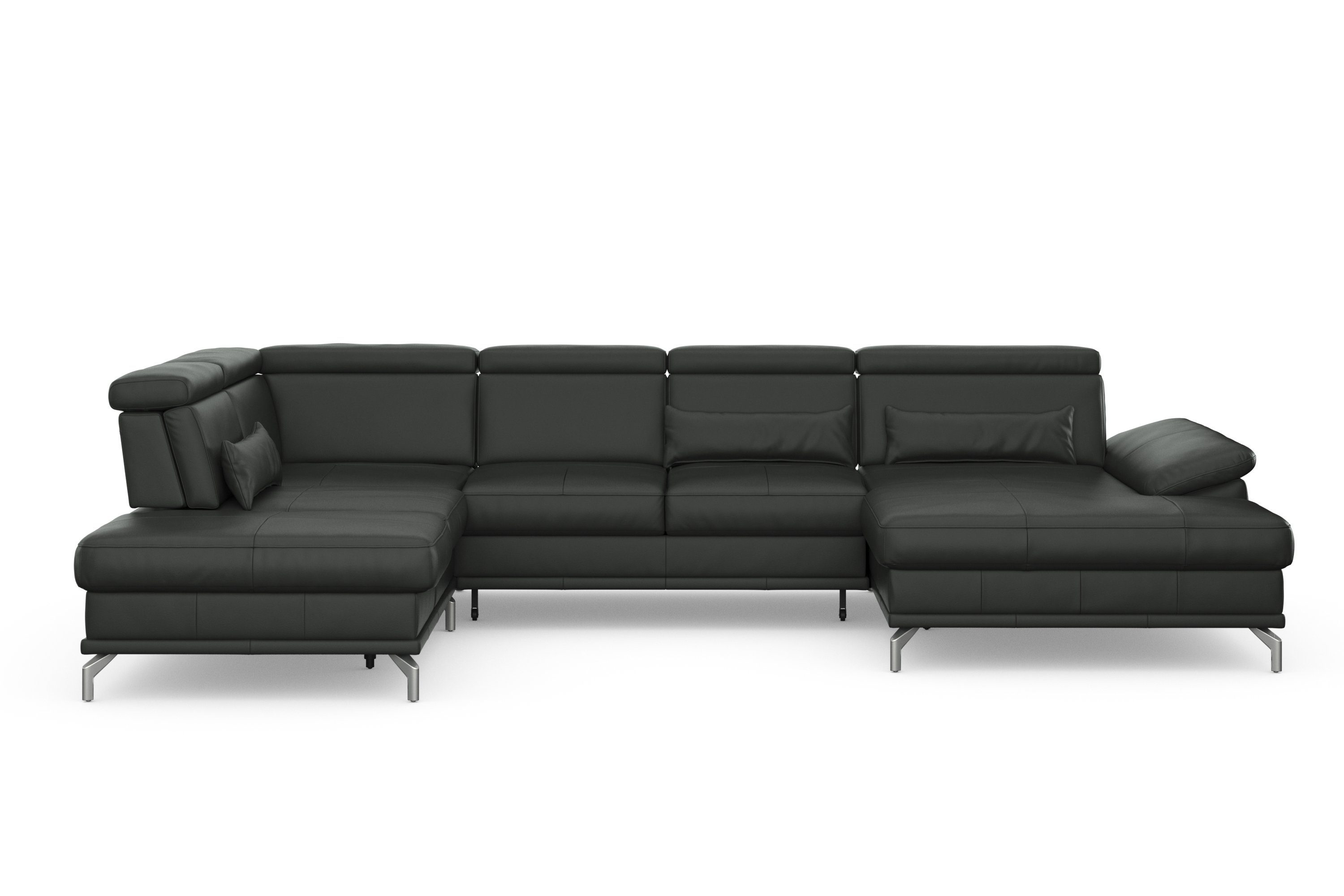 sit&more Wohnlandschaft Cabrio U-Form, B: 359 cm, mit Sitztiefen-, Arm- & Kopfteilverstellung, 3 Nierenkissen, Federkern, optional Bettfunktion und Stauraum