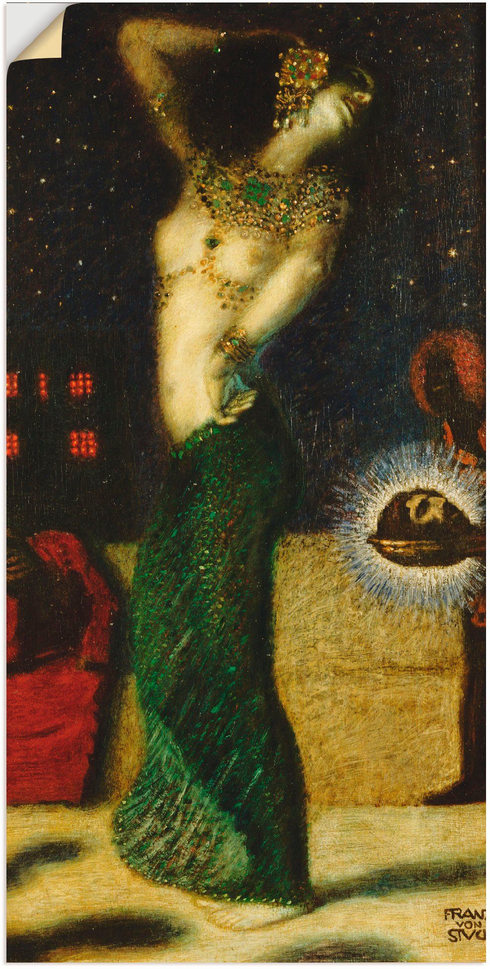 Artland Wandbild Tanzende Salome., Frau (1 St), als Leinwandbild, Wandaufkleber oder Poster in versch. Größen