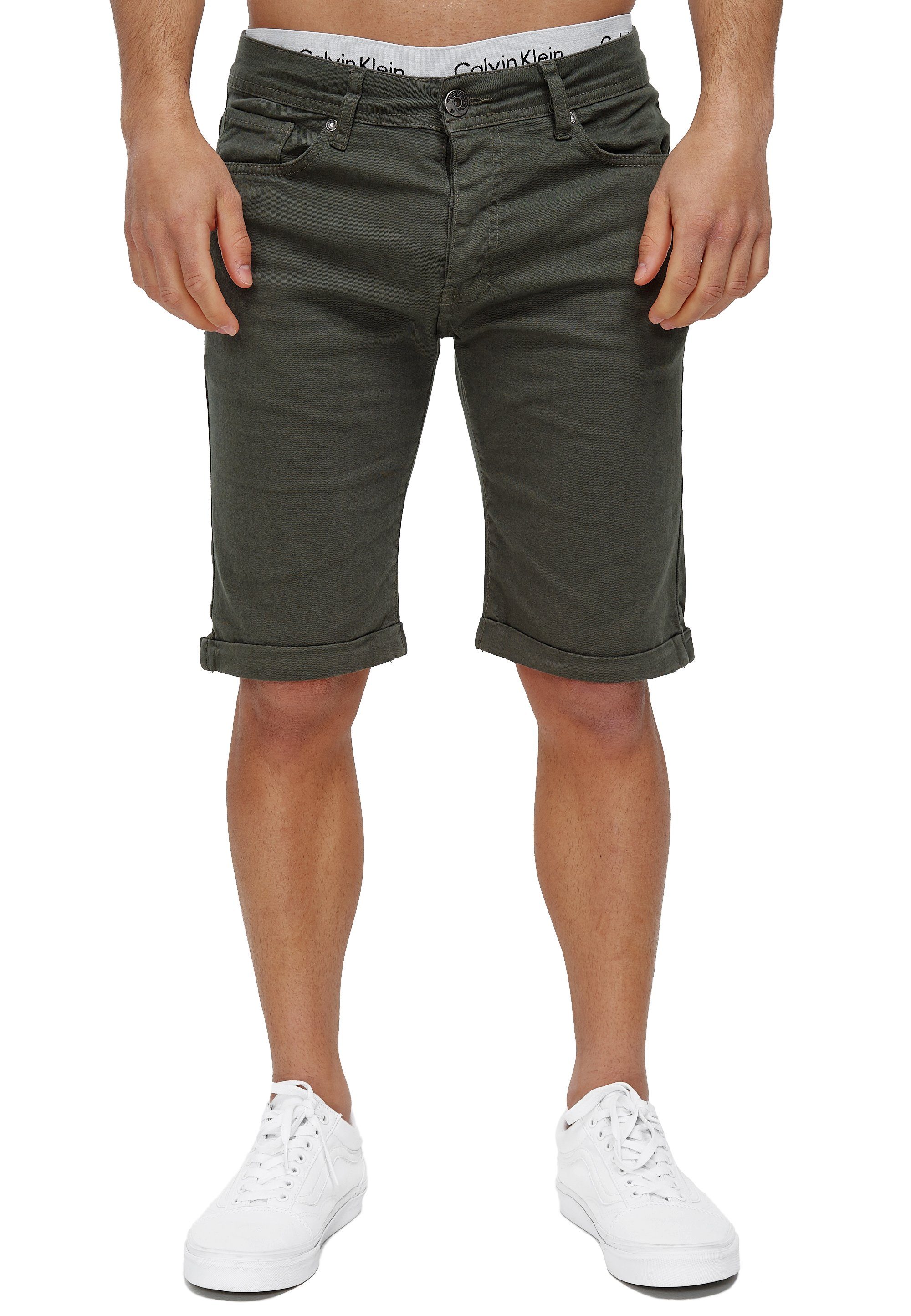 OneRedox Shorts SH-3422 (Kurze Hose Bermudas Sweatpants, 1-tlg., im modischem Design) Fitness Freizeit Casual Khaki