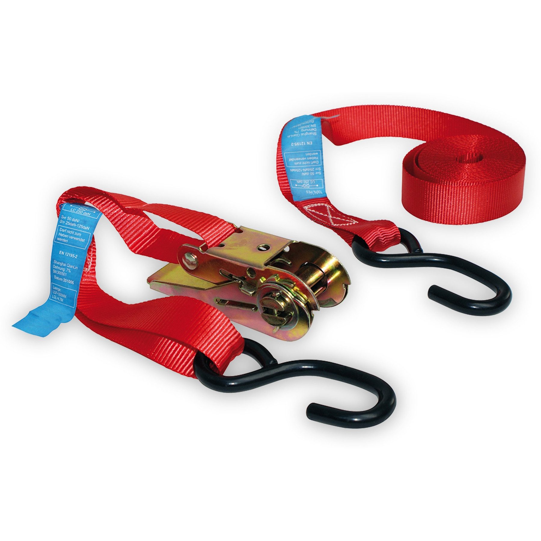 LAS Spanngurt LAS Spanngurt 10317, 500x2,5 cm, mit Ratsche, nach EN 12195-2:2000