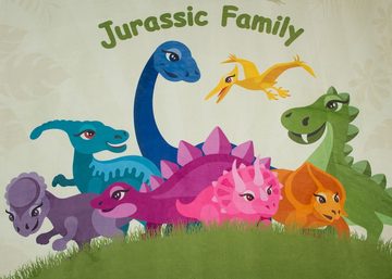 Kinderteppich Jurassic Family, Steffensmeier, Rechteckig, Junge, Kinderteppich, Kinderzimmer