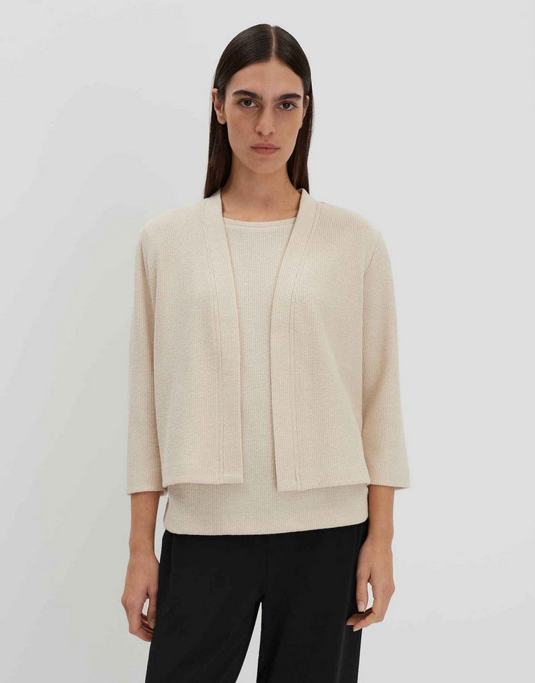 someday Sweatjacke UMARIEL Regular mit feiner Rippstruktur