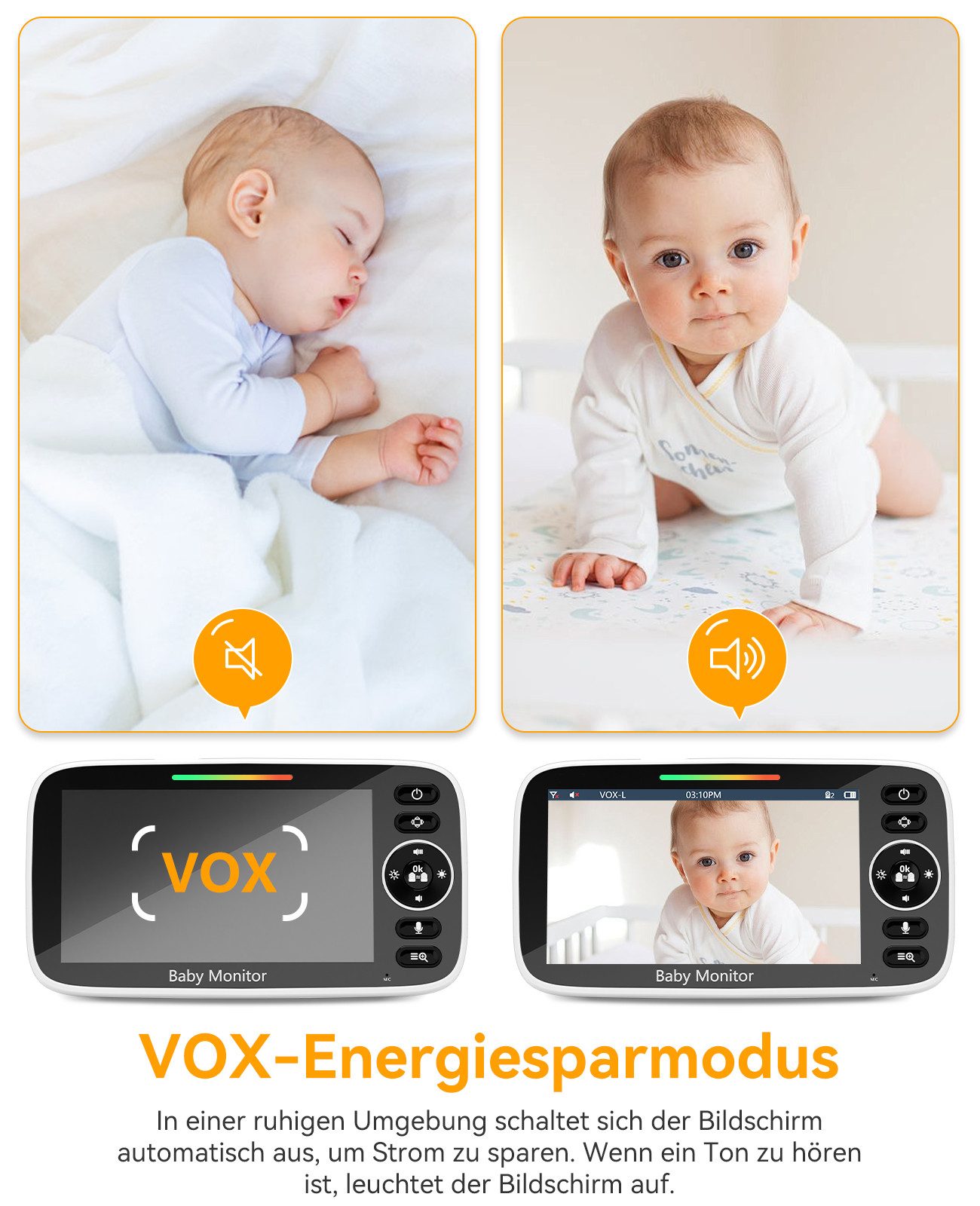Yuede Video-Babyphone 4,3" - Bild 3
