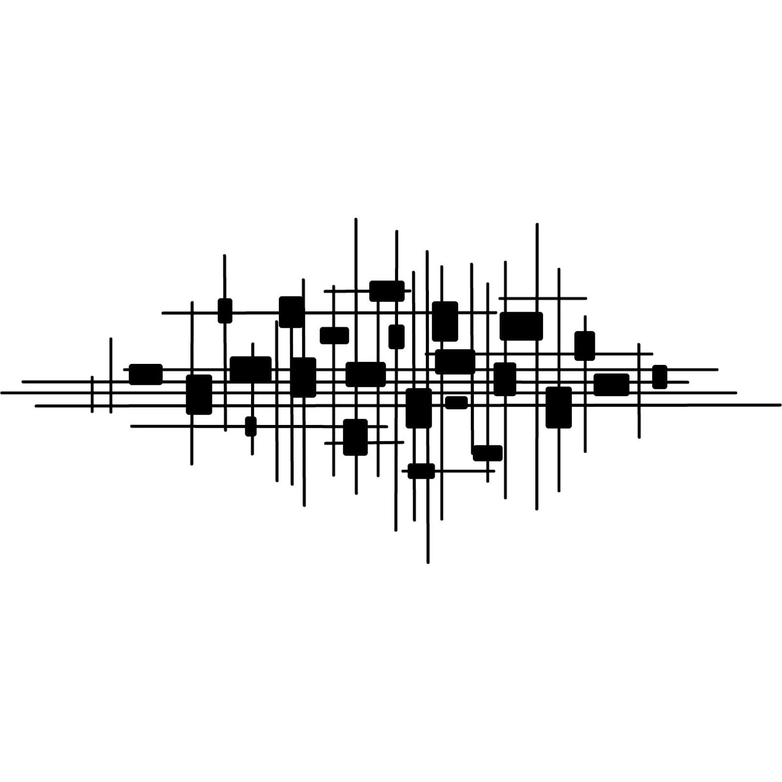 Jumpeak Wanddekoobjekt Kreative dreidimensionale Wanddekorationen aus Metallkunst, Prügel, Hergestellt aus Metall,Schwarz,weiß,Gold, Silber