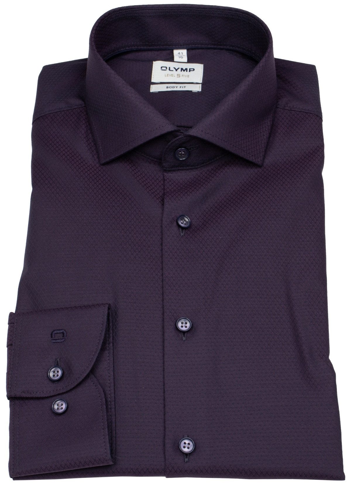 OLYMP Businesshemd Level 5 extra langer Arm stark tailliert Kentkragen