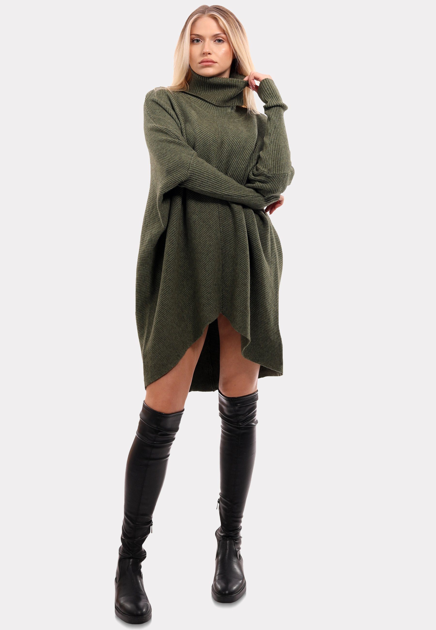 YC Fashion & Style Longpullover Strickpullover asymmetrisch Plus Size mit R günstig online kaufen