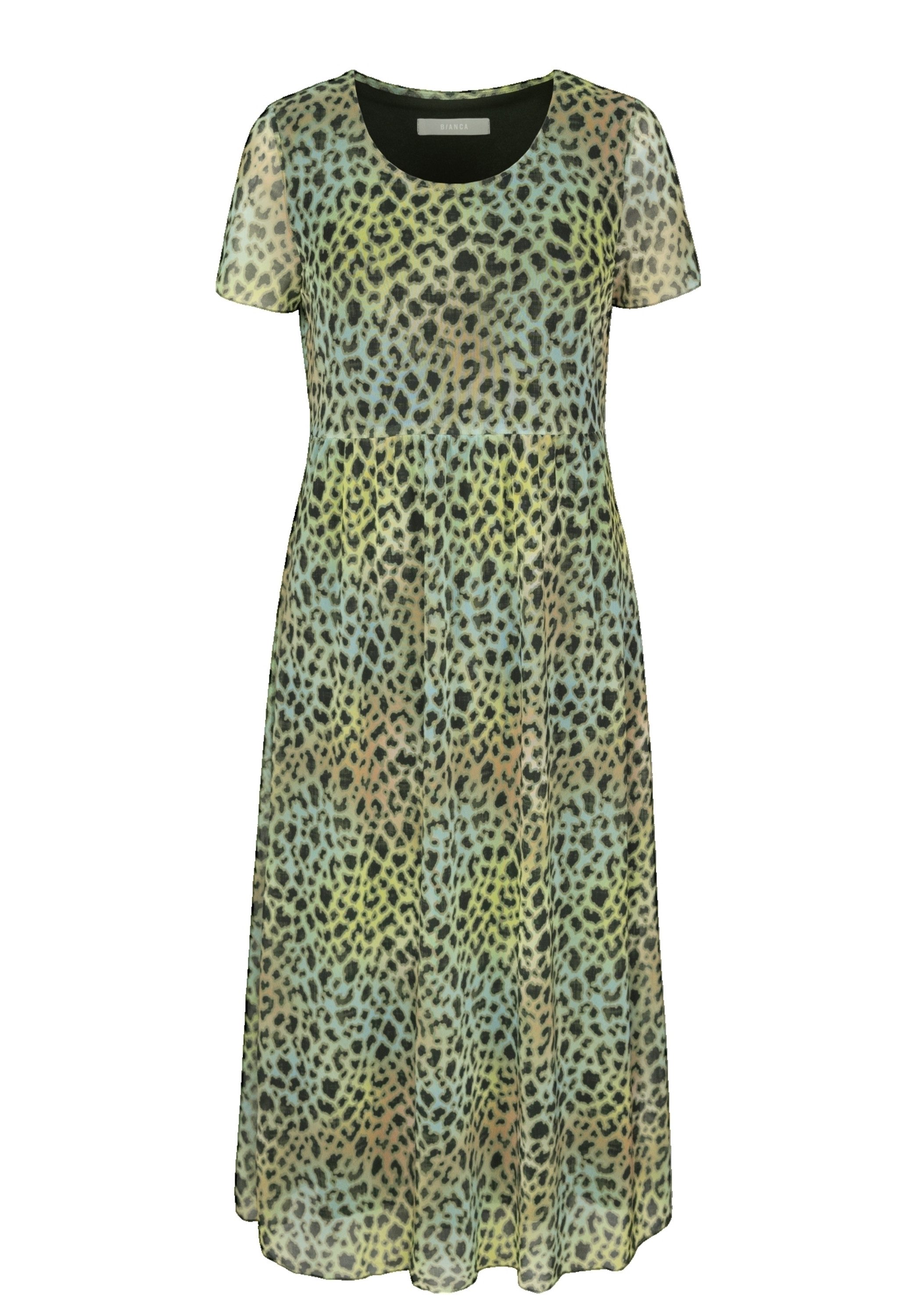 bianca Druckkleid ADRIANA in Animal-Print und cooler Trendfarbe