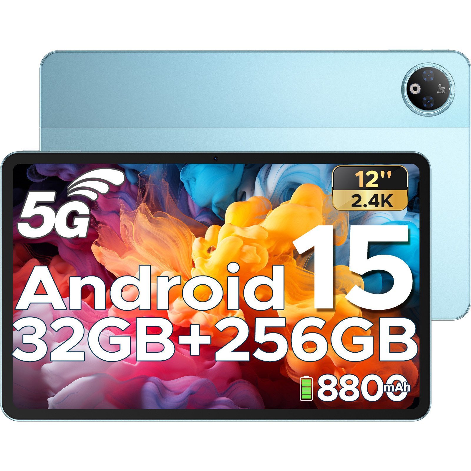 DOOGEE VPAD 5G 12 Zoll Tablet—Mit SIM Karte, Einzelgerät oder Tastatur Set 5G Tablet (12", 256 GB, Android 15, 5G, 8GB+256GB, 8800mAh, 2.4K 90Hz Display Tablet, 13MP + 8MP camera)