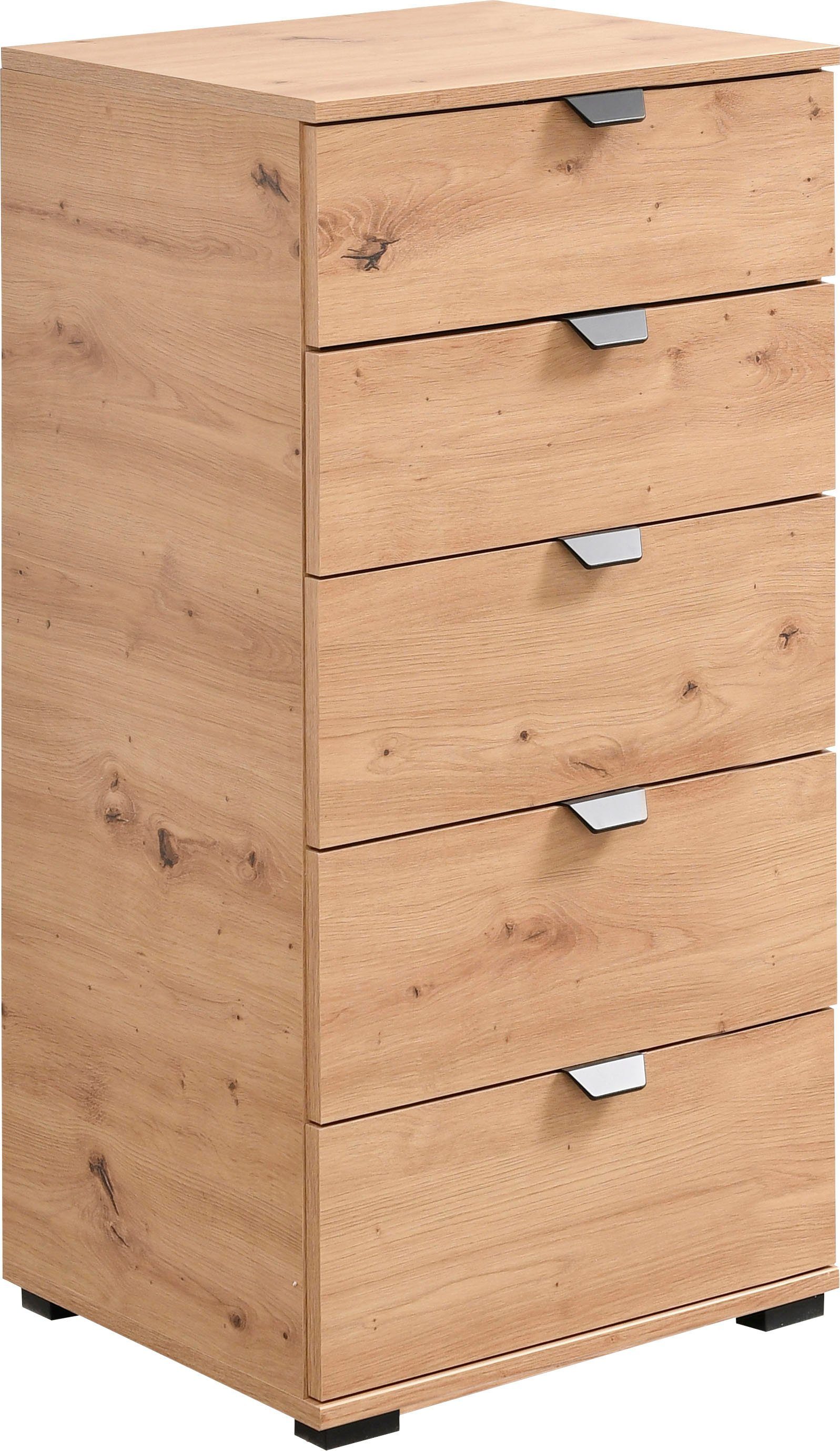Home affaire Kommode Duero Schubkastenkommode, mit 5 Schubkästen, Breite ca. 45 cm, Höhe 95 cm