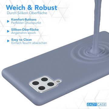 EAZY CASE Handyhülle Premium Silikon Case für Samsung Galaxy A42 5G 6,6 Zoll, Hülle mit Kameraschutz Bumper Case stoßfest Handy Softcase Eis Blau