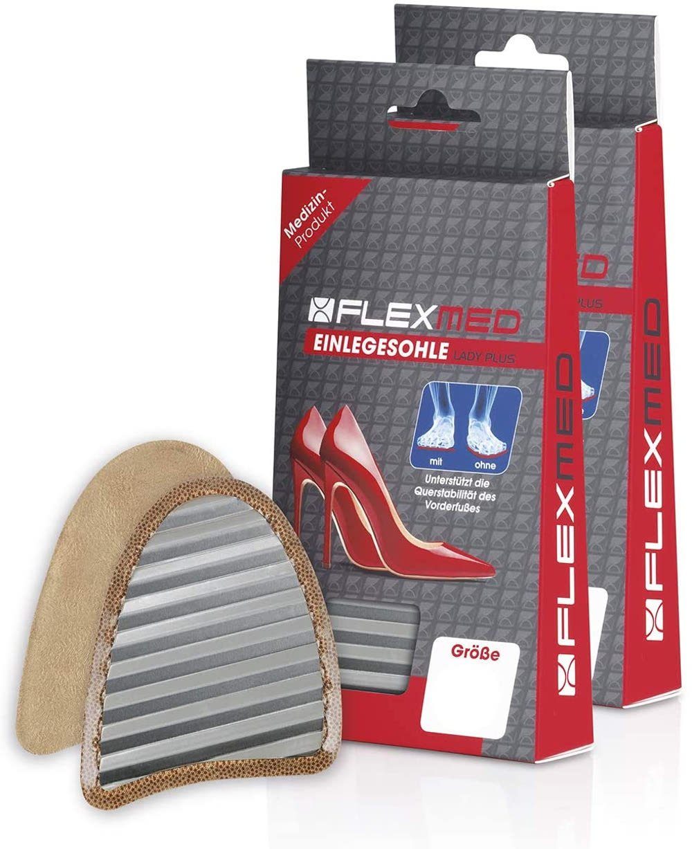 FLEXMED Einlegesohlen 36-38, 2x Gel Schuheinlagen FLEX MED Gelsohle FLEXMED
