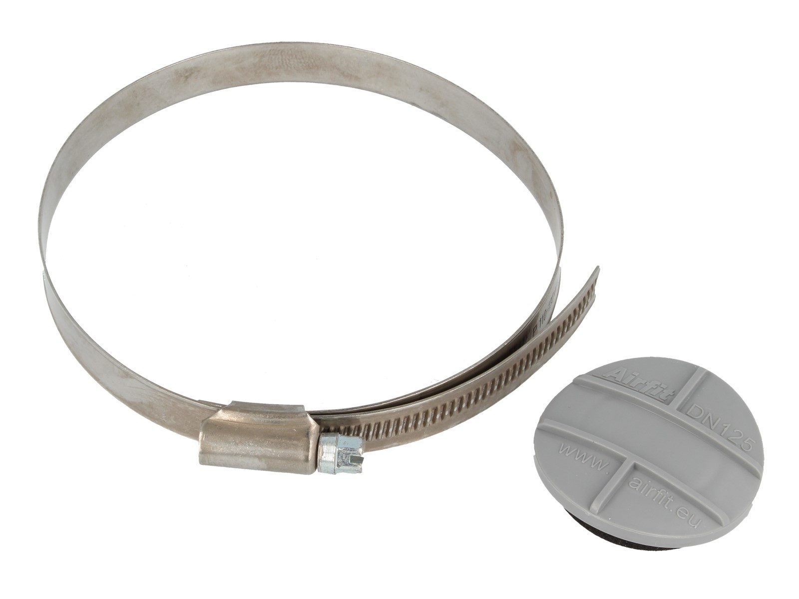 Airfit GmbH & Co. KG Ablaufrohr Reparaturstopfen für Abflussrohre mit Edelstahl-Schlauchschelle, DN 125