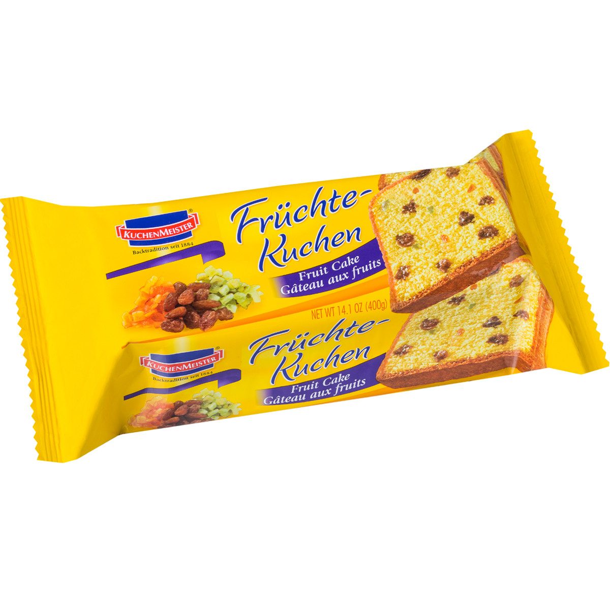 KuchenMeister Kuchen, KuchenMeister Früchte Kuchen mit Rosinen Orangeat und Zitronat 400g