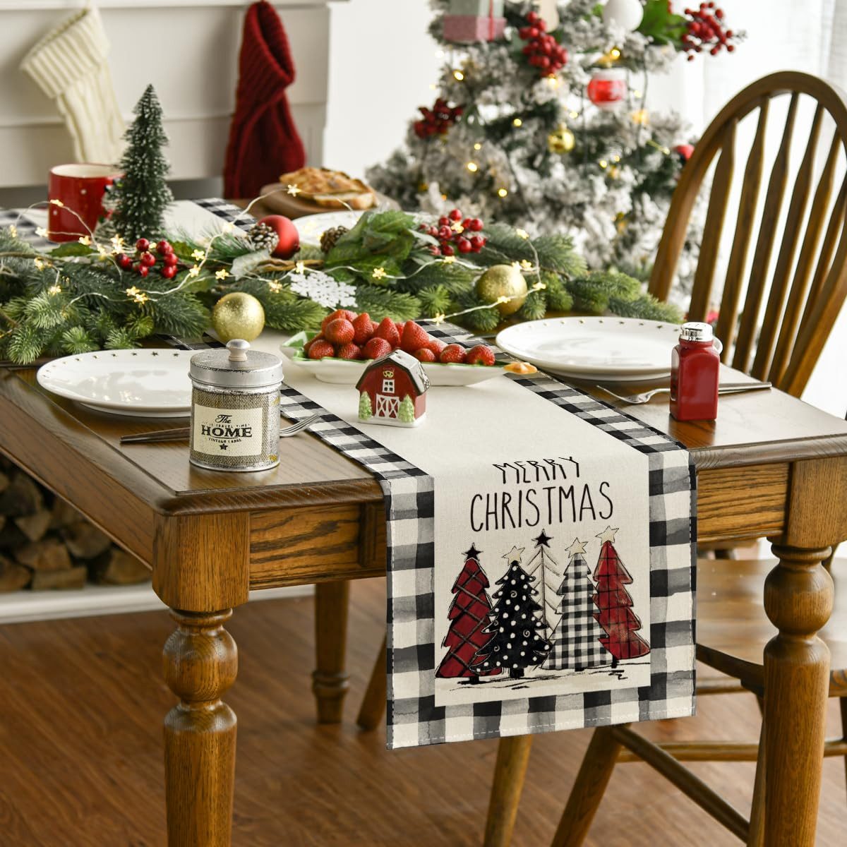 Coonoor Tischläufer Tischdecke Winter Weihnachten Dekoration, günstig online kaufen