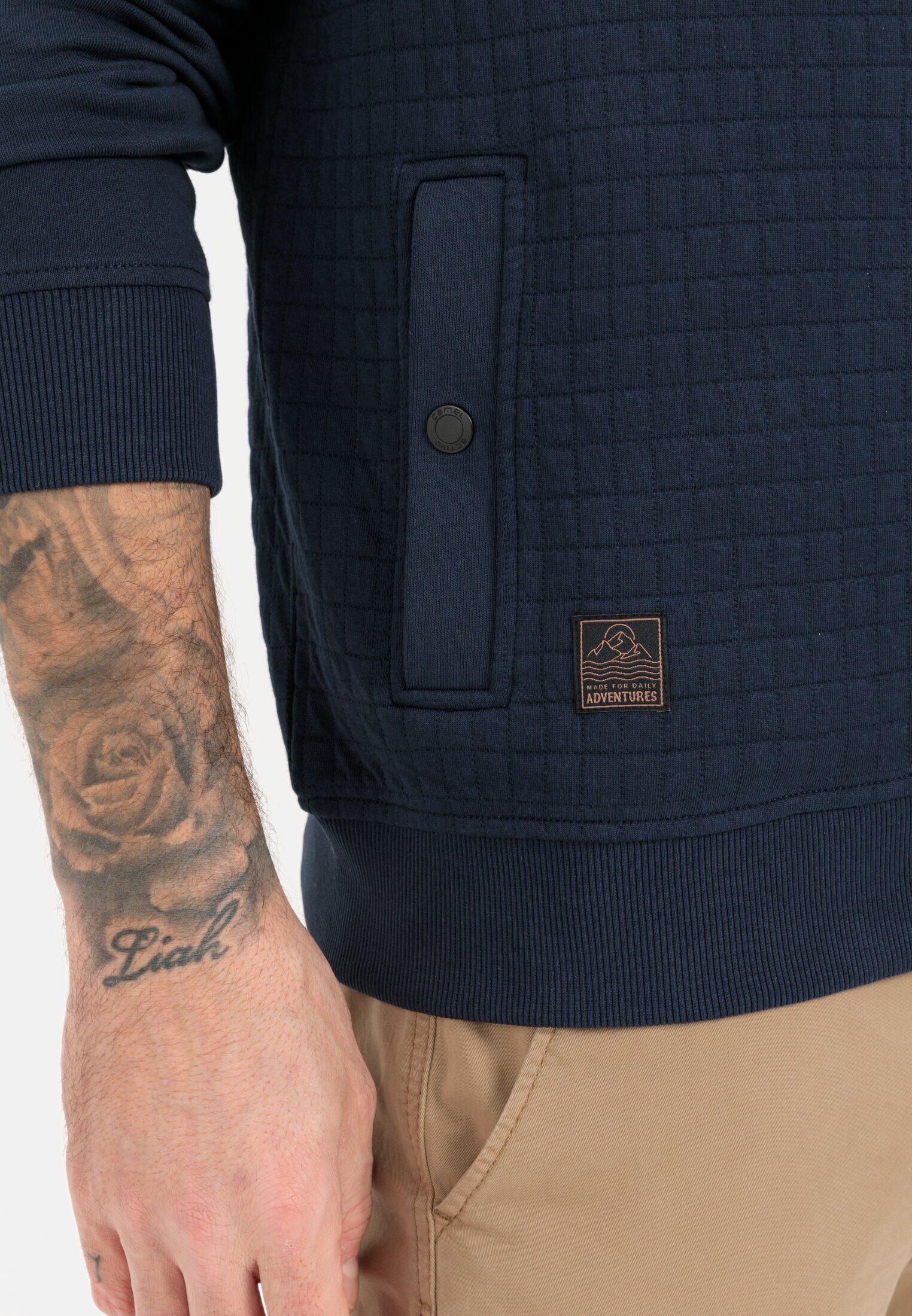 camel active Sweatjacke mit Steppmuster Langarm