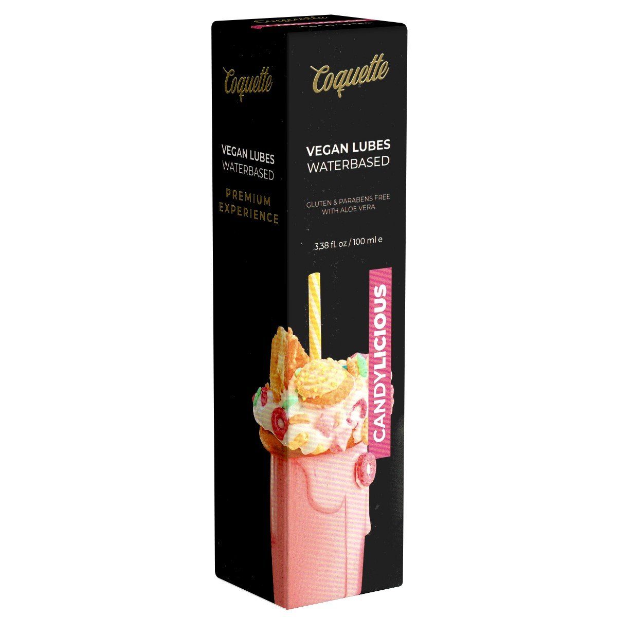 Coquette Gleitgel CHIC DESIRE Candilicious, (mit Aloe Vera) Flasche mit 100ml, glutenfreies und veganes Gleitgel mit Süßigkeiten-Geschmack