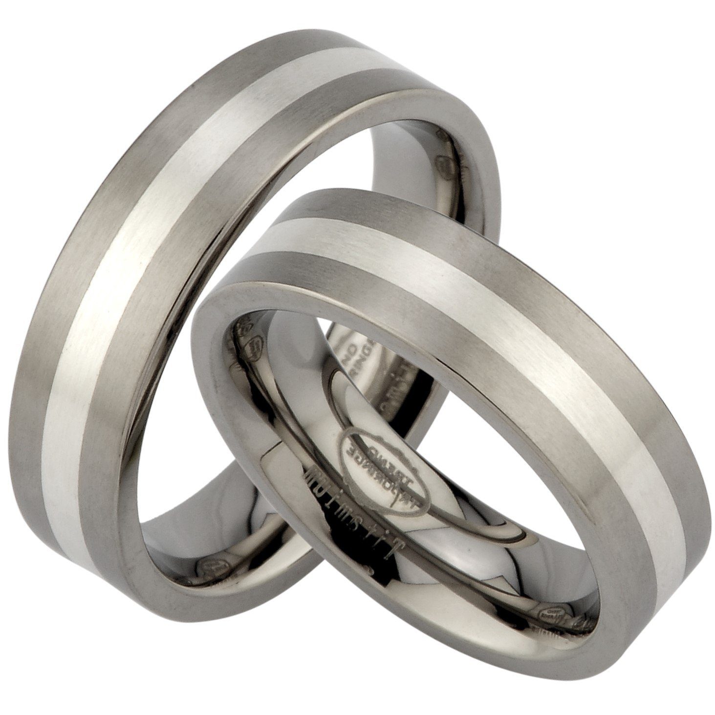 Trauringe123 Trauring Titan & Silber Hochzeitsringe Verlobungsringe Traurin günstig online kaufen