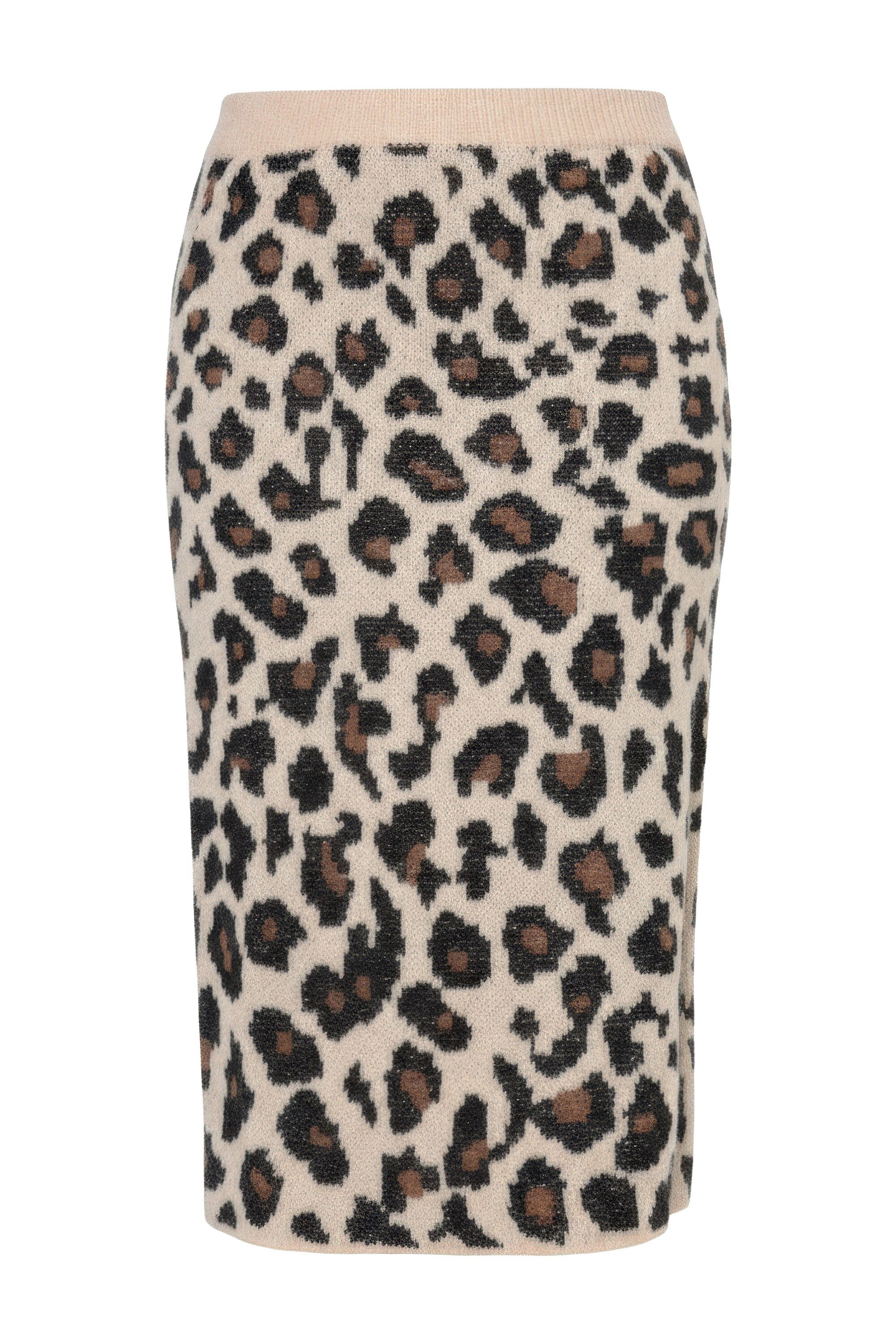 Studio Untold Schlupfrock Strickrock Slim Shape Maxilänge Leo