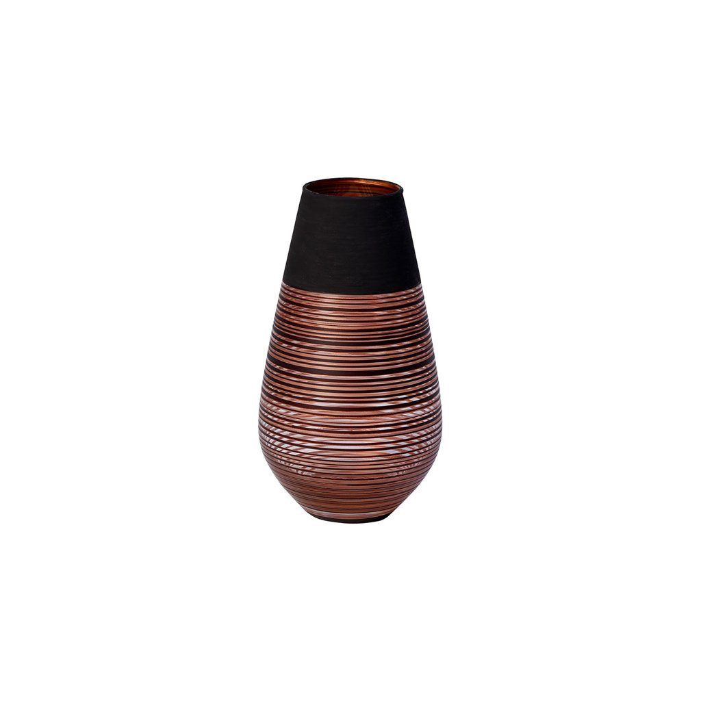 Villeroy & Boch Dekovase Manufacture Swirl Vase, 10 x 18 cm, schwarz/kupfer (1 St)