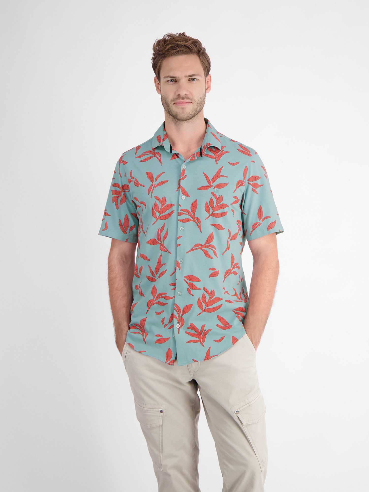 Kurzarmhemd Kurzarmhemd mit floralem Print